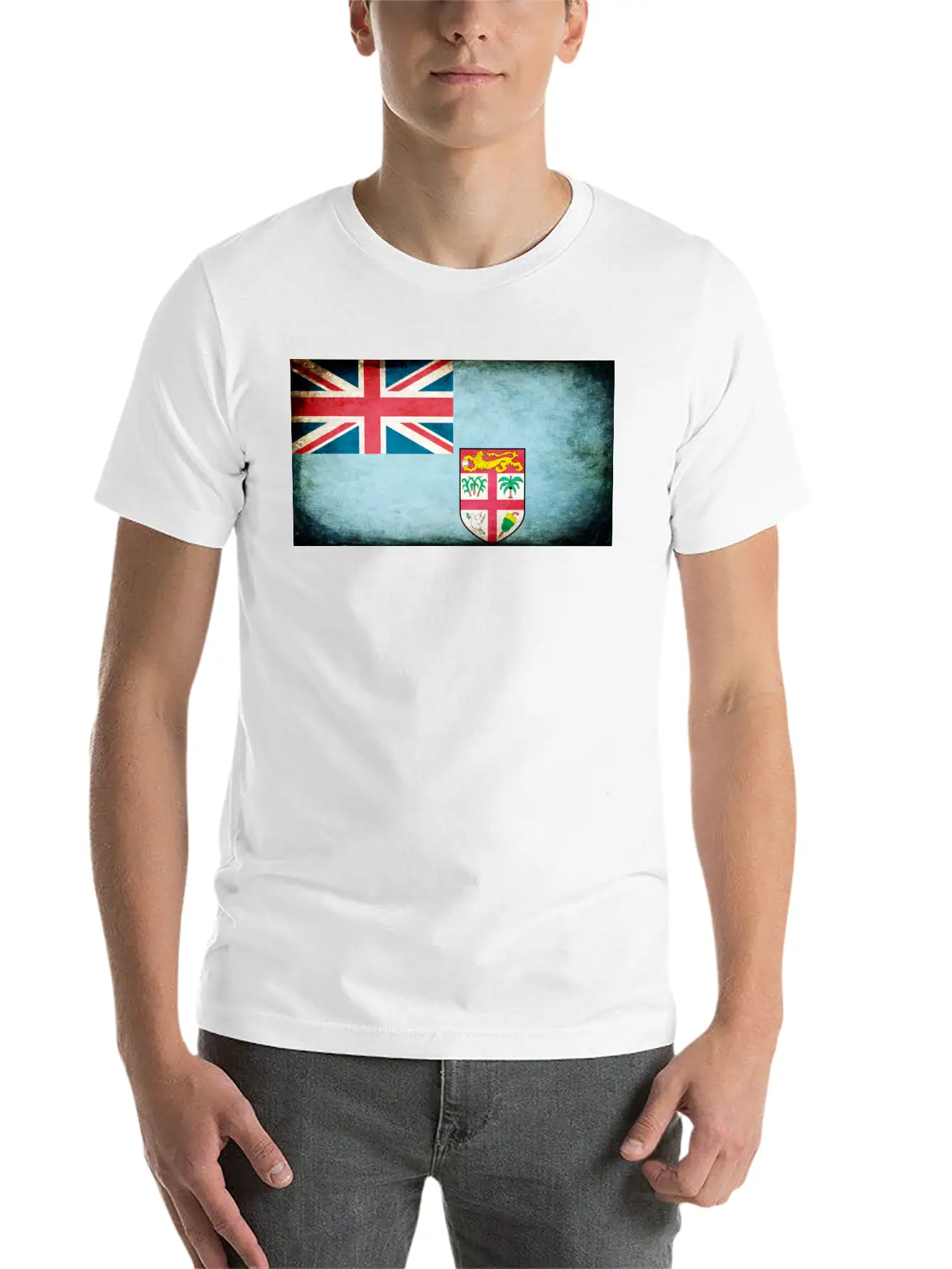 Fiji Flag Stylish Everyday T-Shirt – Unisex Basic Cotton Tee