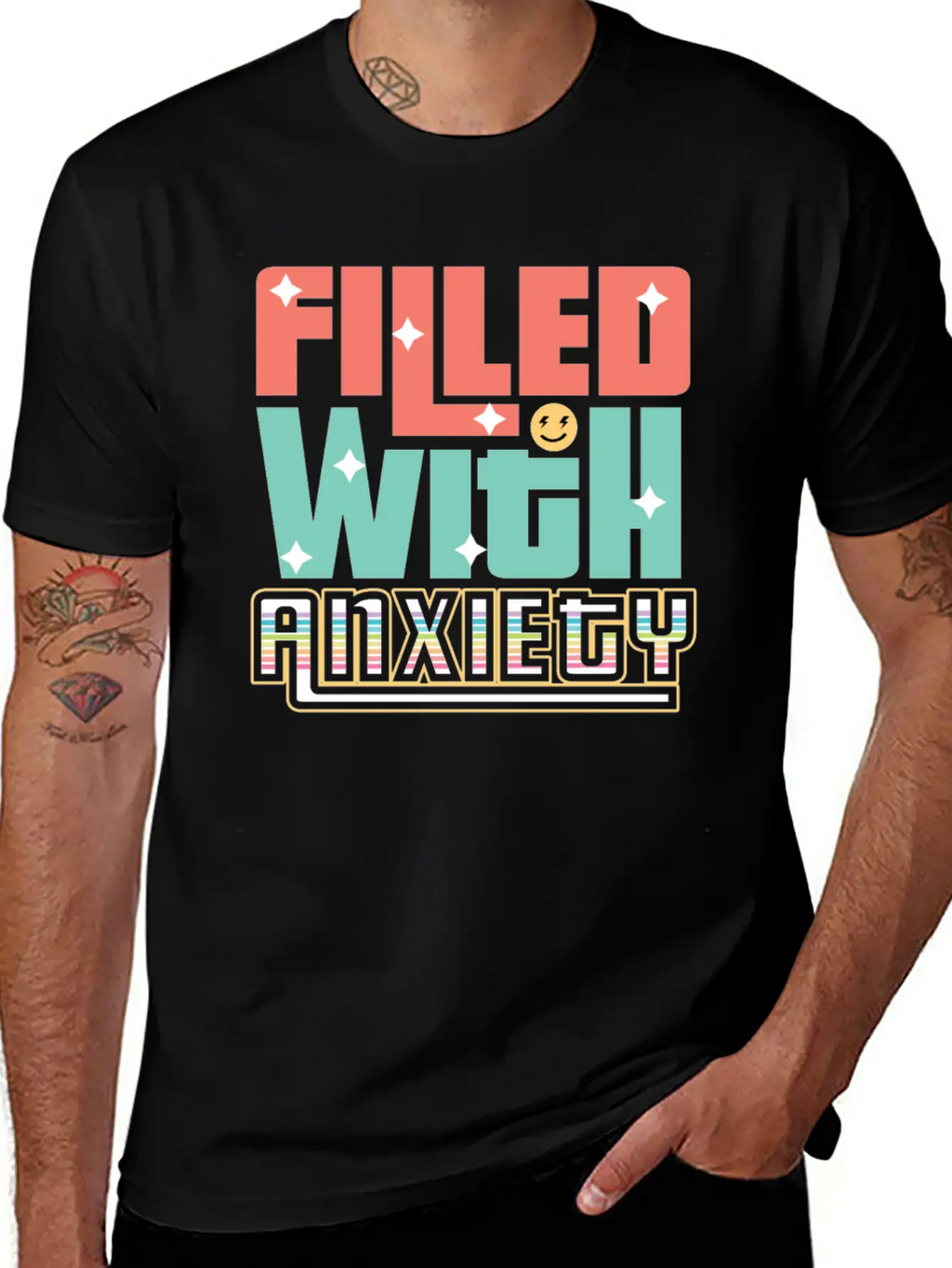 Filled With Anxiety Introvert Gift Unisex Casual T-Shirt – Clean Design For Daily Comfort