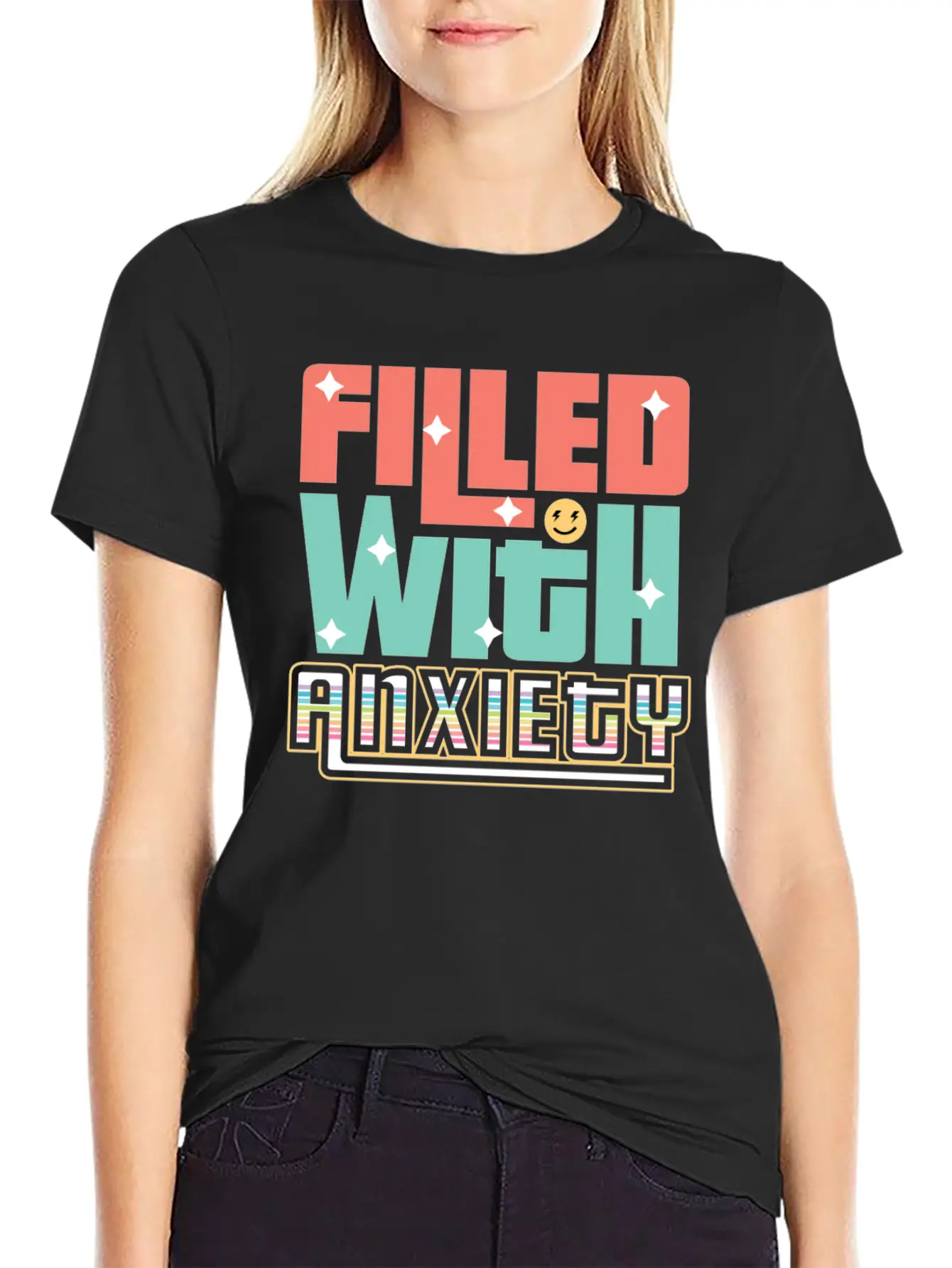 Filled With Anxiety Introvert Gift Unisex Casual T-Shirt – Clean Design For Daily Comfort