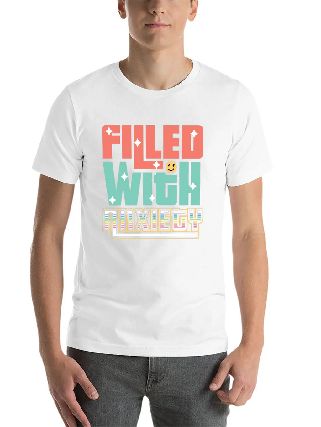 Filled With Anxiety Introvert Gift Unisex Casual T-Shirt – Clean Design For Daily Comfort