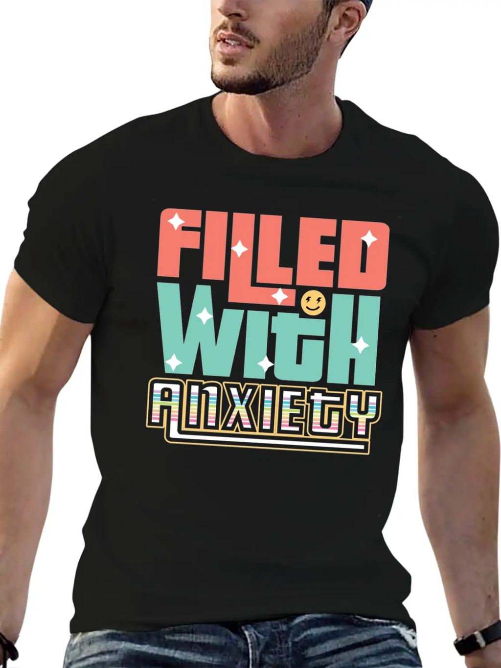 Filled With Anxiety Introvert Gift Unisex Casual T-Shirt – Clean Design For Daily Comfort