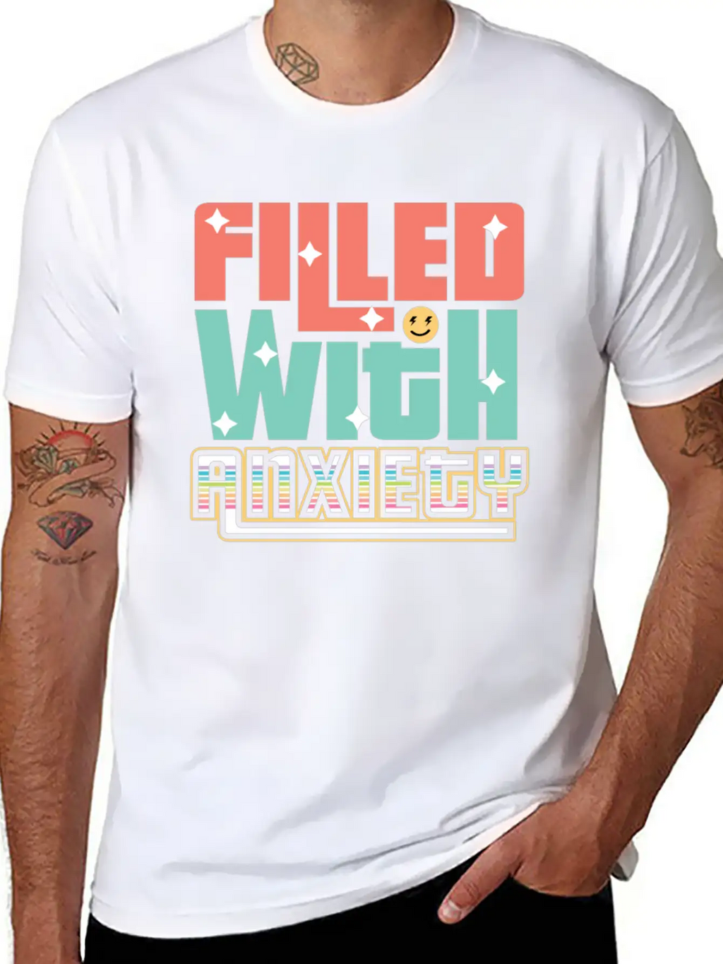 Filled With Anxiety Introvert Gift Unisex Casual T-Shirt – Clean Design For Daily Comfort