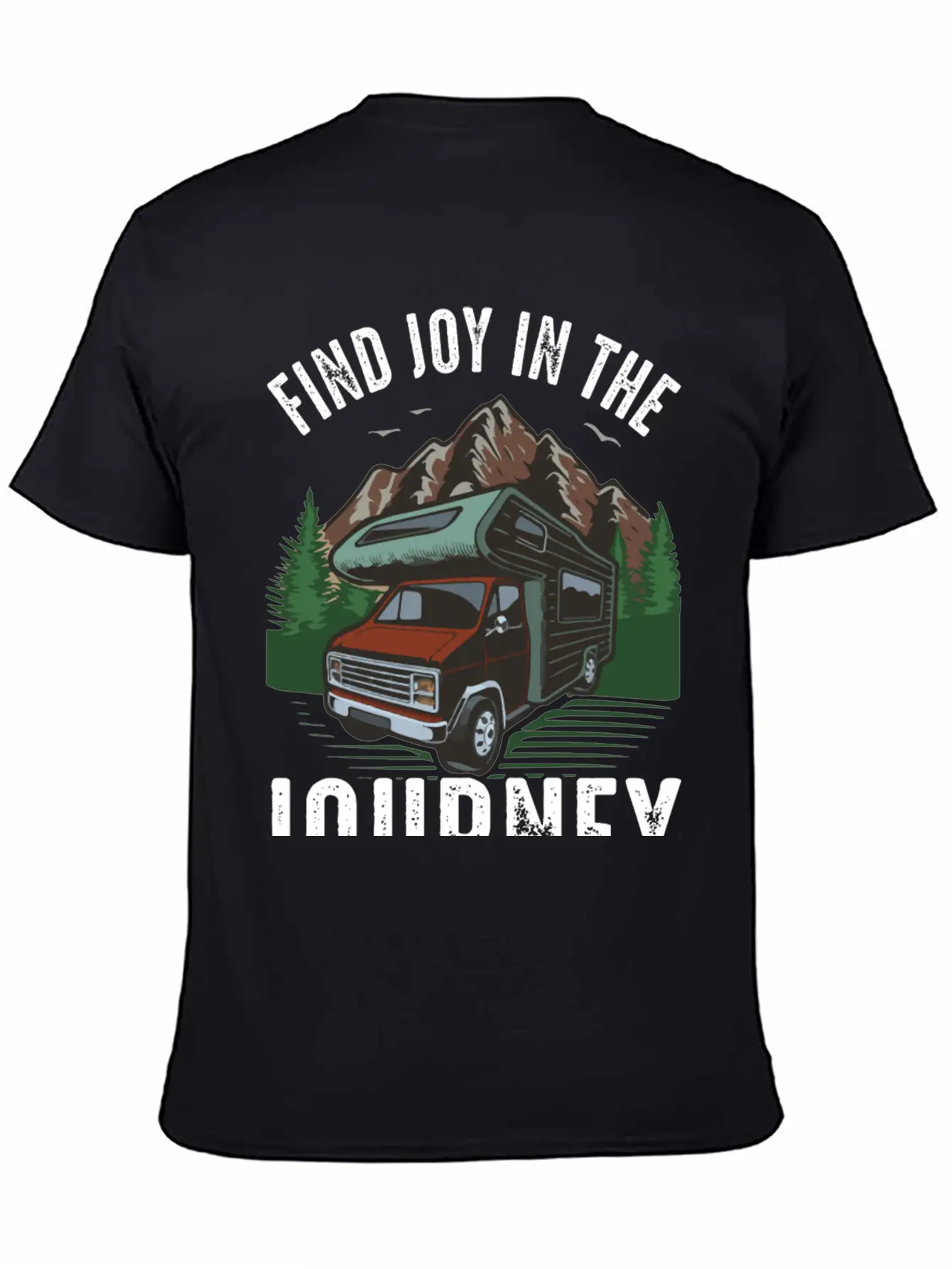 Find Joy In Journey Travelling Outdoor Lonely Unisex Short Sleeve Soft Cotton T-Shirt – Casual Everyday Wear
