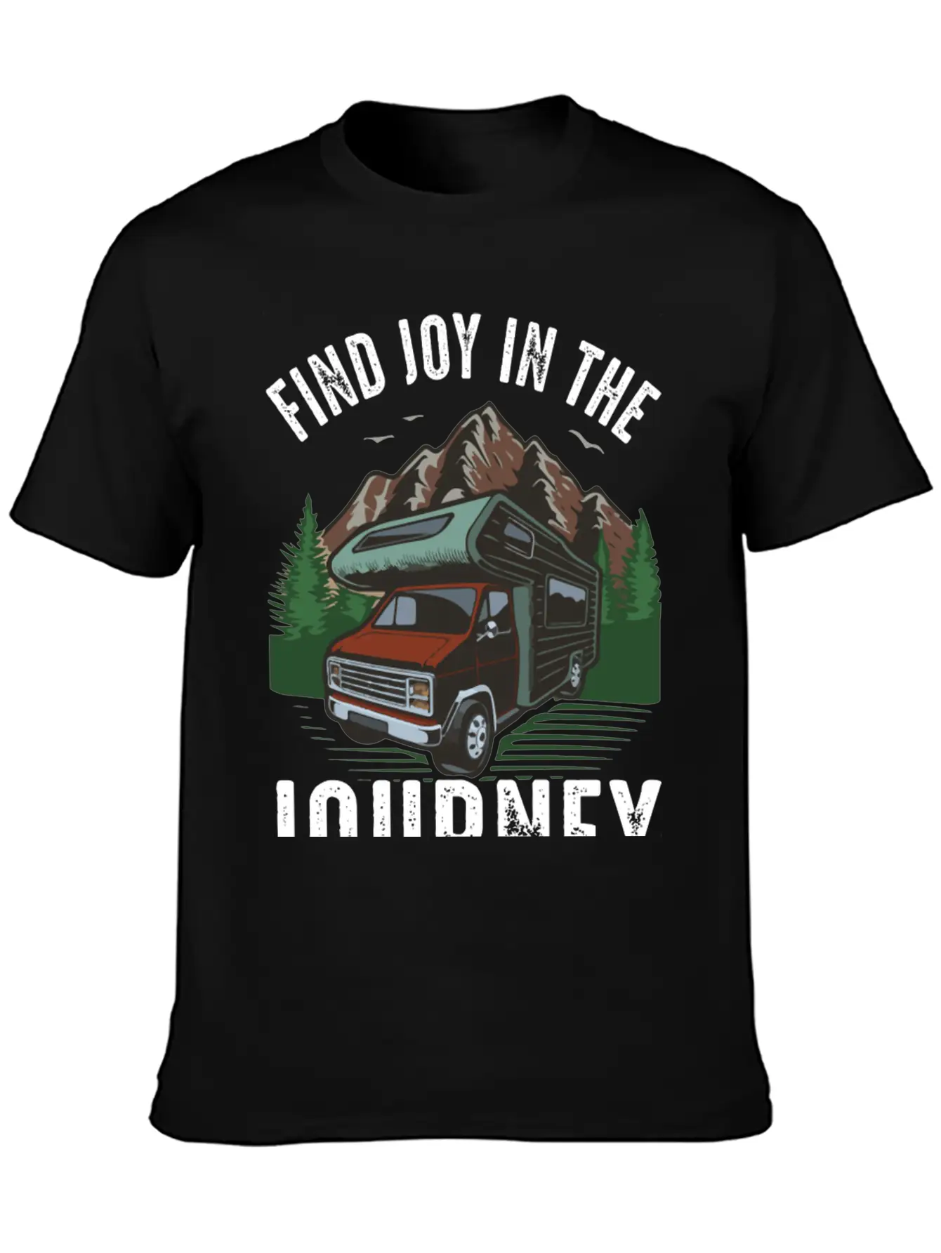 Find Joy In Journey Travelling Outdoor Lonely Unisex Short Sleeve Soft Cotton T-Shirt – Casual Everyday Wear