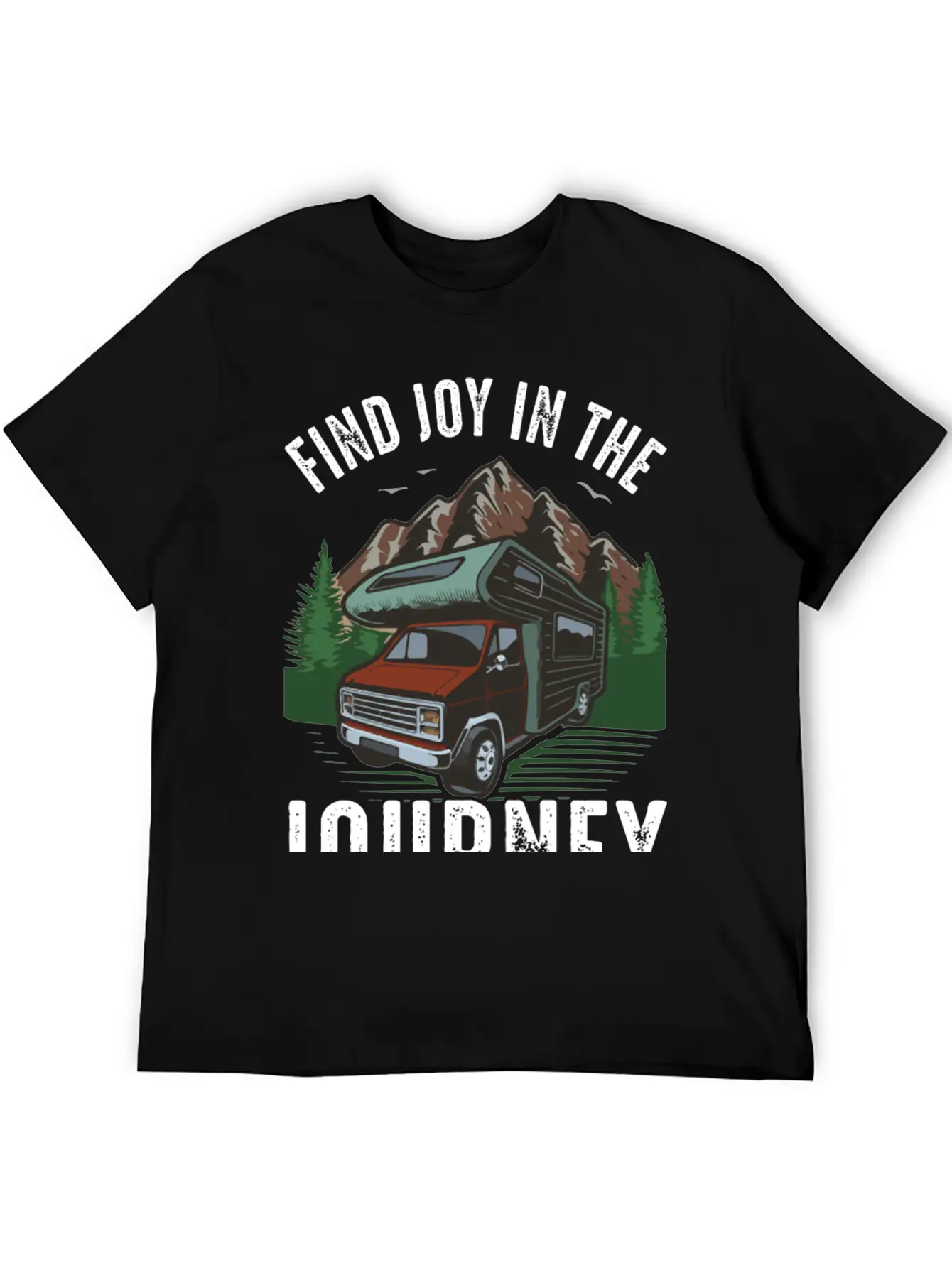 Find Joy In Journey Travelling Outdoor Lonely Unisex Short Sleeve Soft Cotton T-Shirt – Casual Everyday Wear