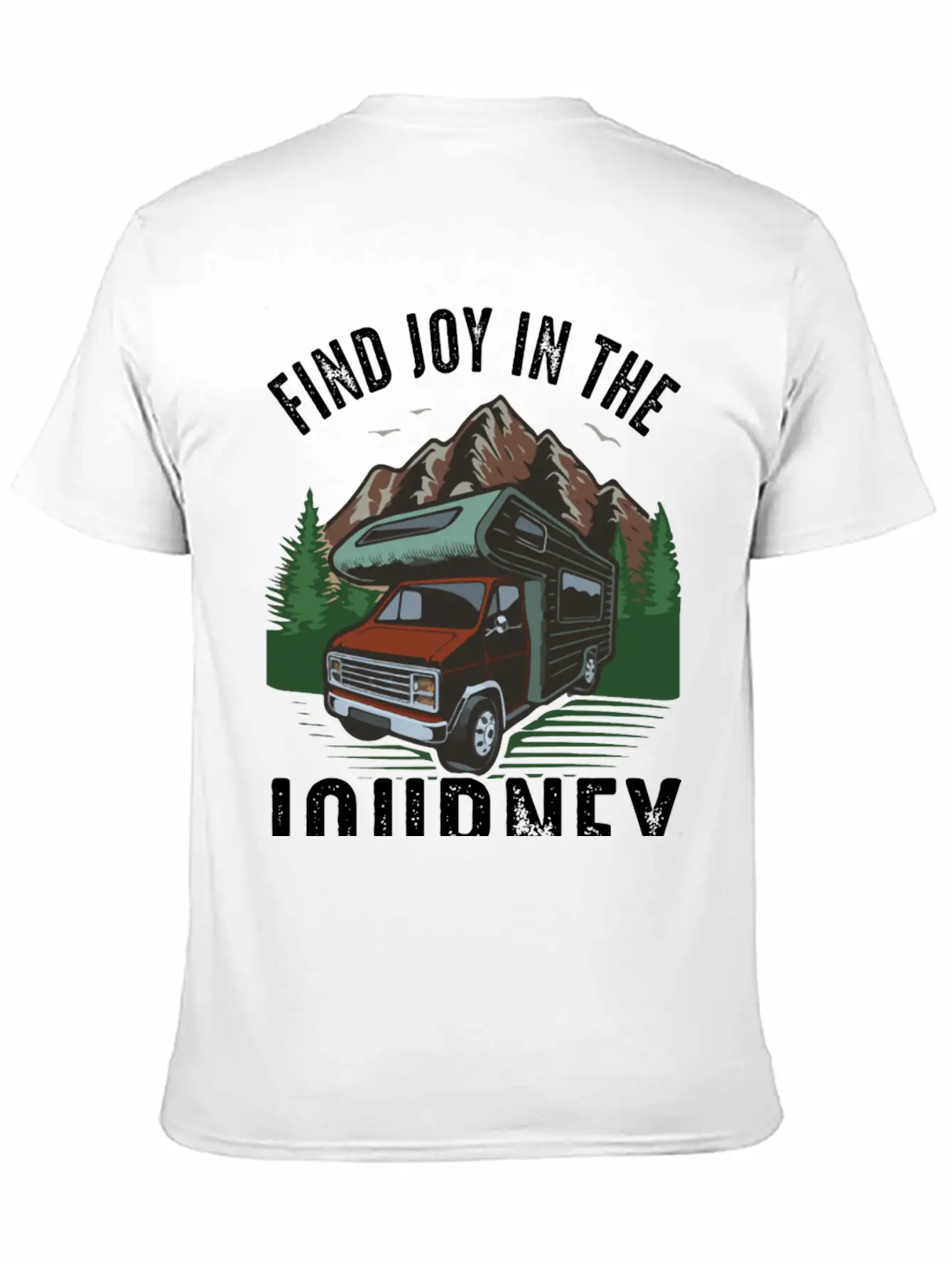 Find Joy In Journey Travelling Outdoor Lonely Unisex Short Sleeve Soft Cotton T-Shirt – Casual Everyday Wear