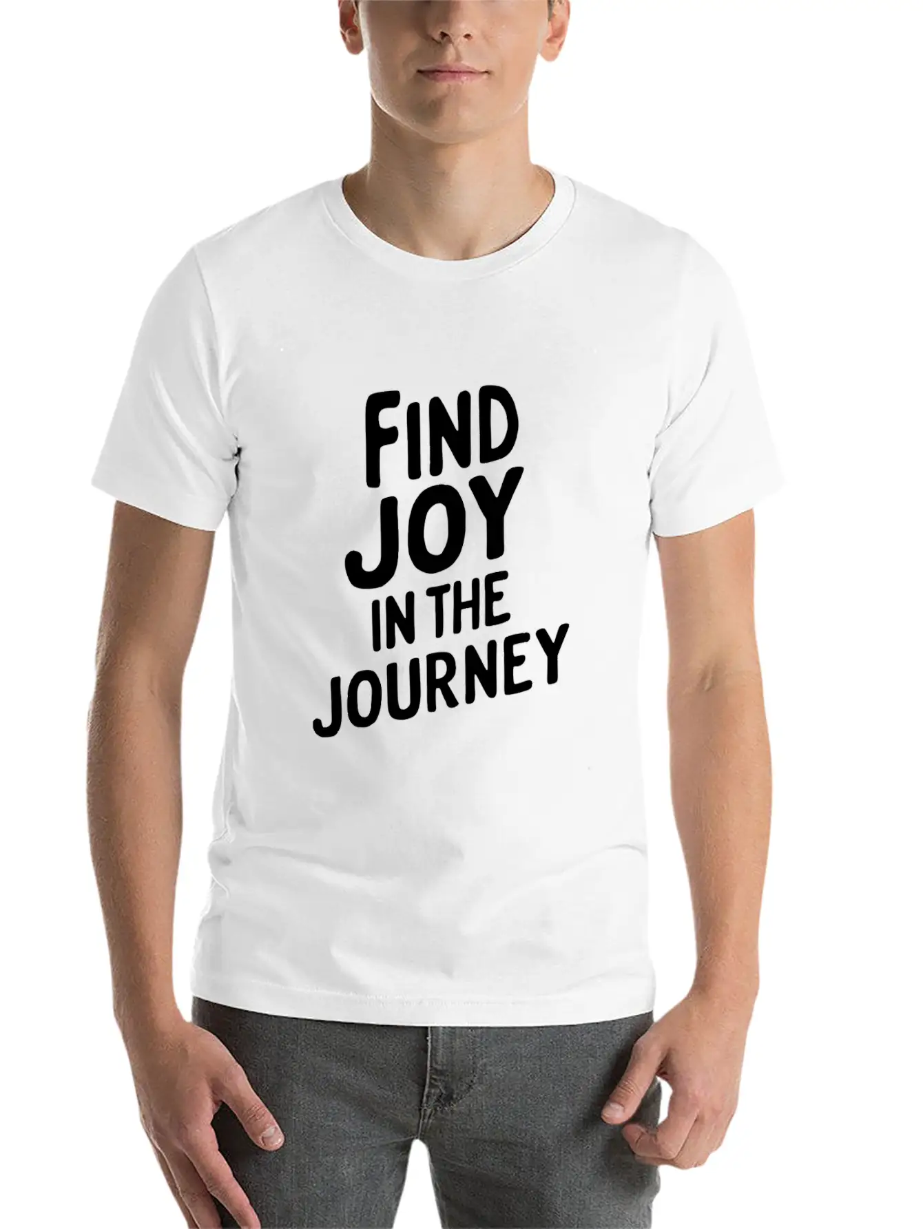 Find Joy In The Journey Inspiration Unisex Casual T-Shirt – Clean Design For Daily Comfort