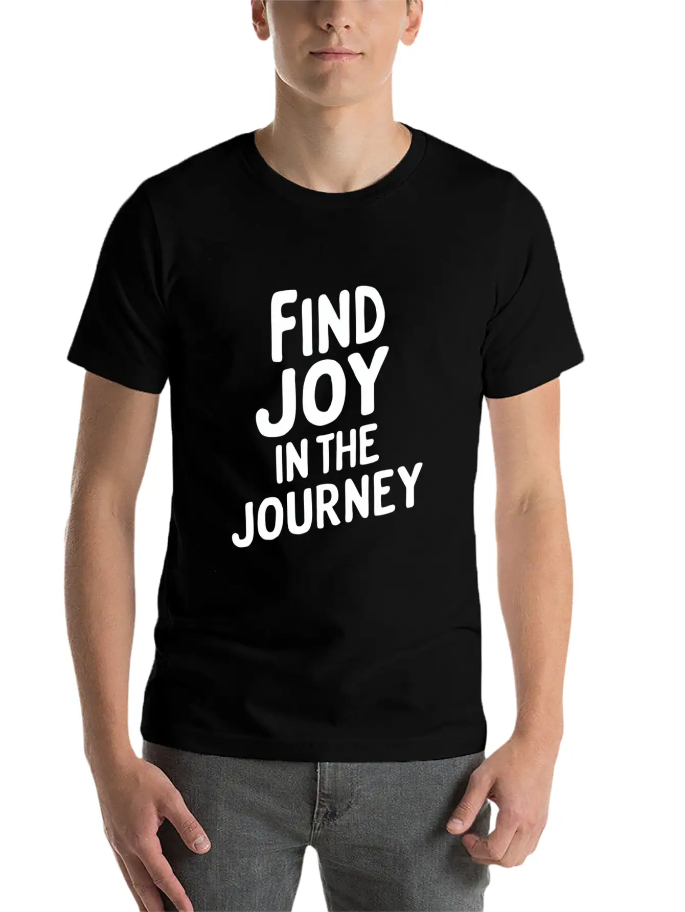 Find Joy In The Journey Inspiration Unisex Casual T-Shirt – Clean Design For Daily Comfort