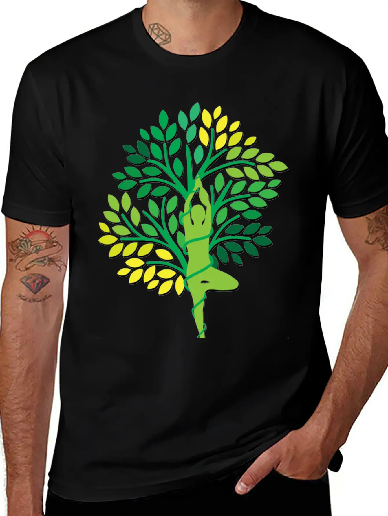 Find Your Balance Yoga Tree Nature Unisex Casual T-Shirt – Clean Design For Daily Comfort