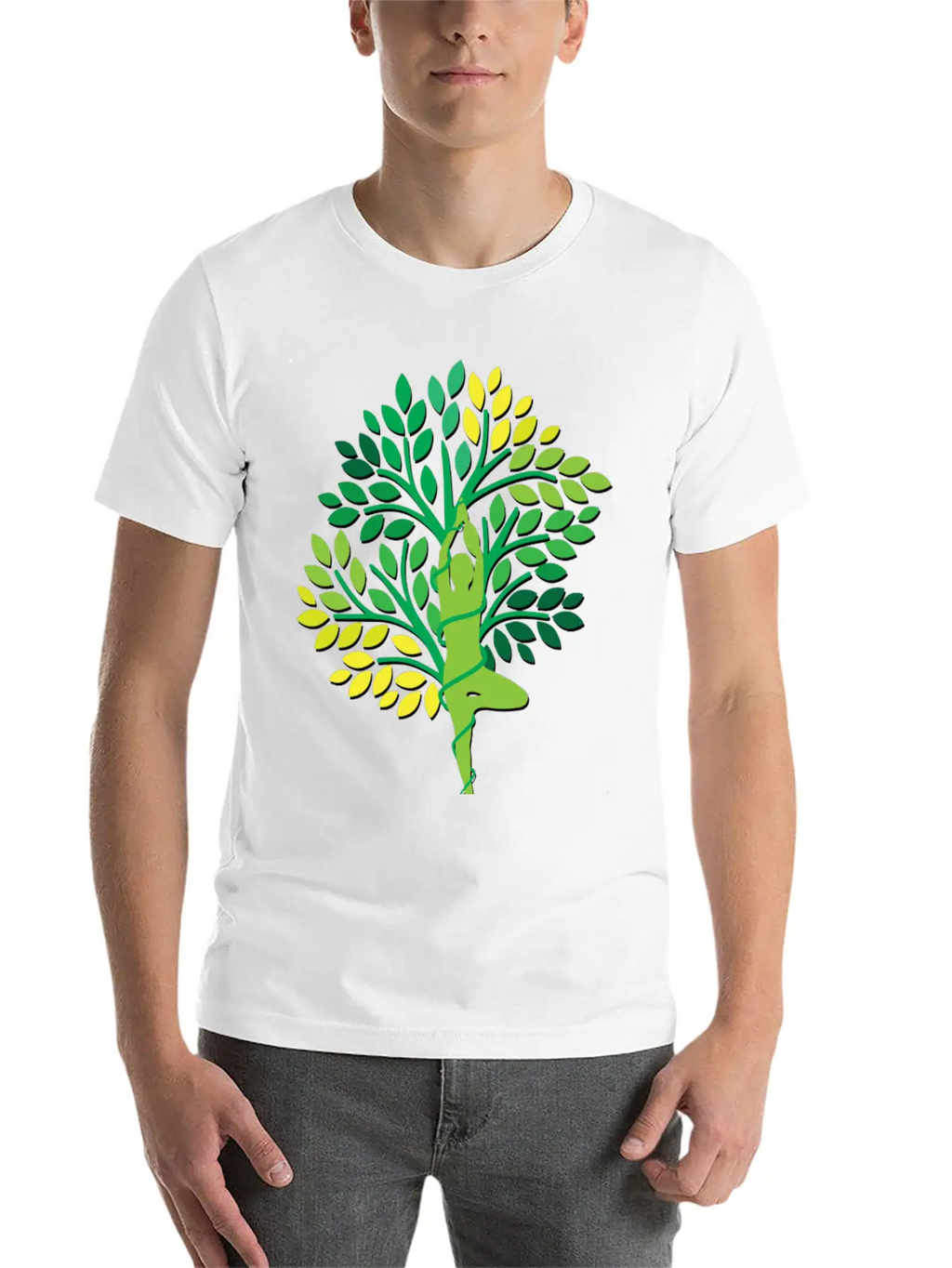 Find Your Balance Yoga Tree Nature Unisex Casual T-Shirt – Clean Design For Daily Comfort