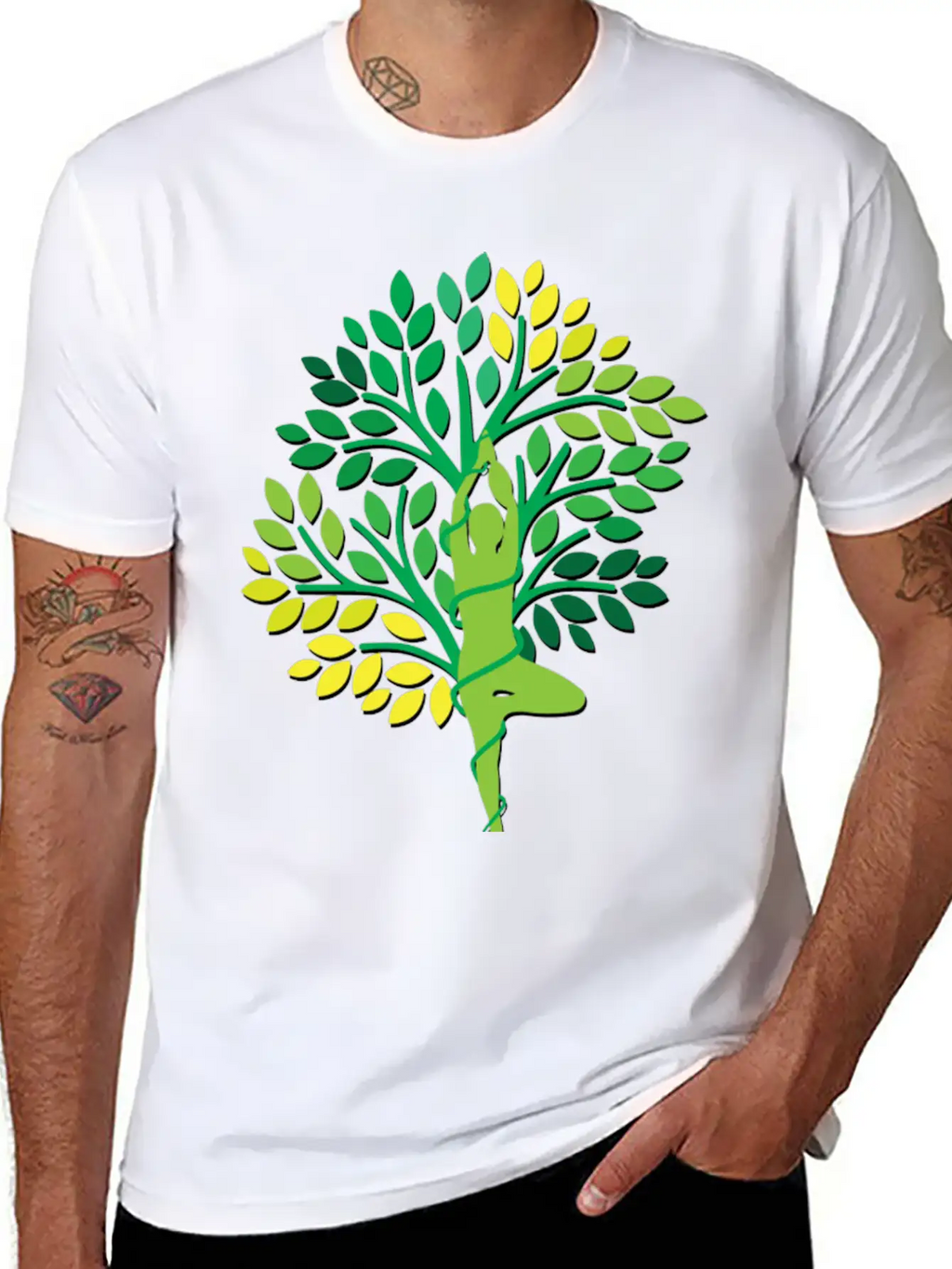Find Your Balance Yoga Tree Nature Unisex Casual T-Shirt – Clean Design For Daily Comfort