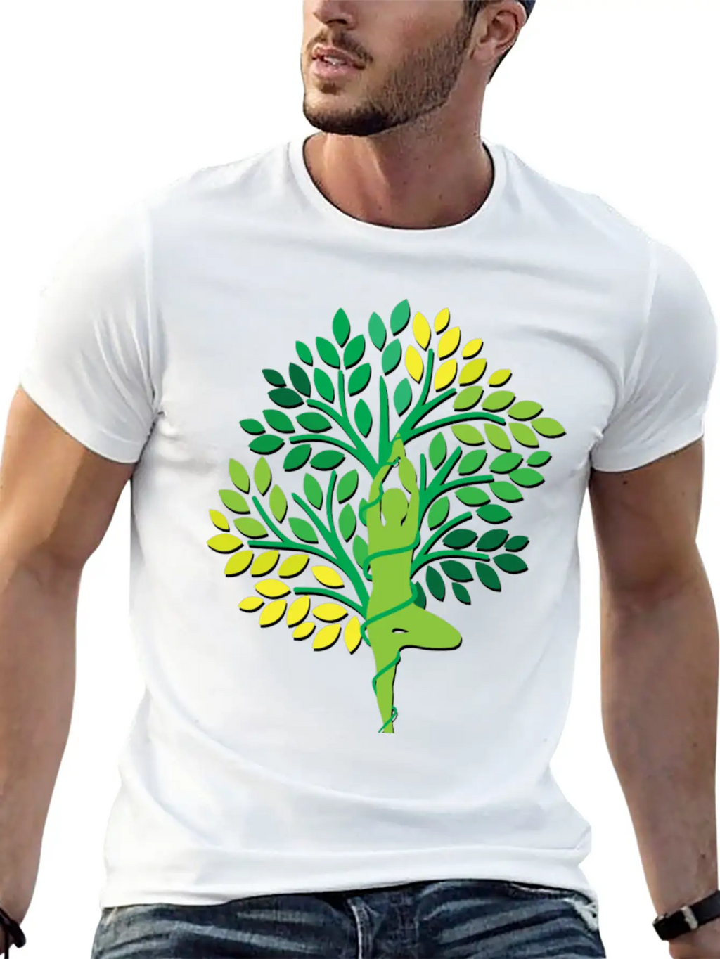 Find Your Balance Yoga Tree Nature Unisex Casual T-Shirt – Clean Design For Daily Comfort