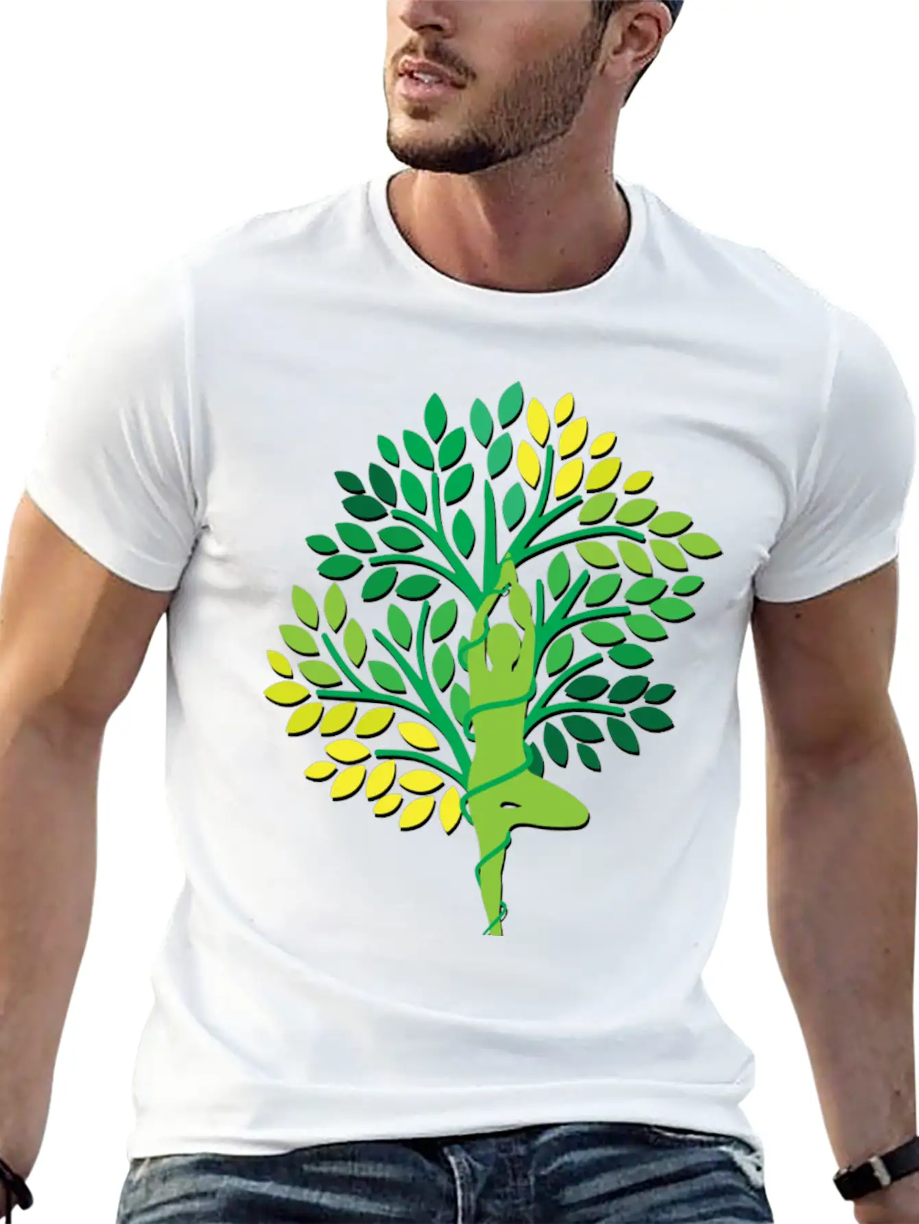 Find Your Balance Yoga Tree Nature Unisex Casual T-Shirt – Clean Design For Daily Comfort