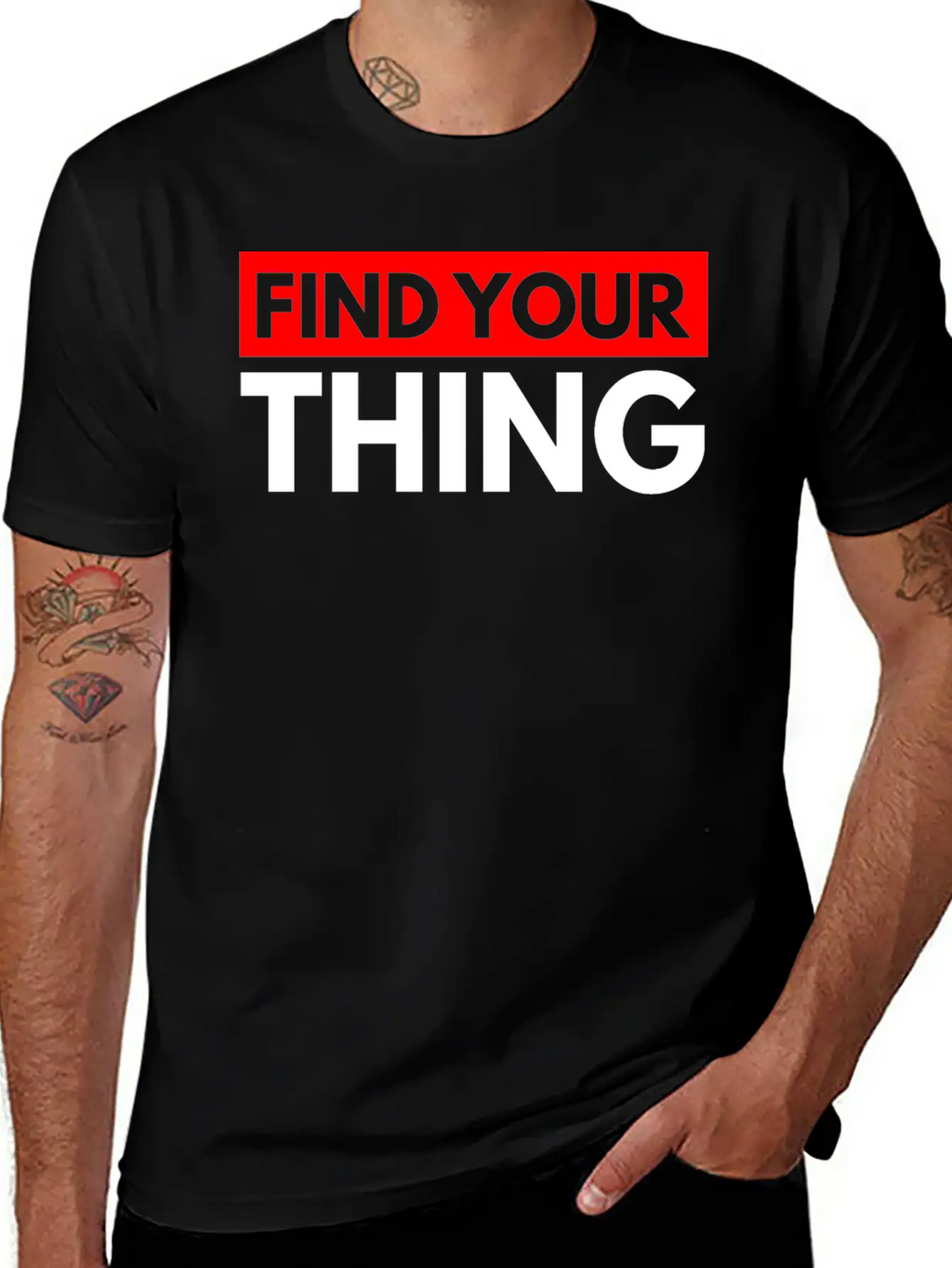 Find Your Thing Classic Fit Graphic Tee For Daily Comfort – Unisex Cotton Shirt