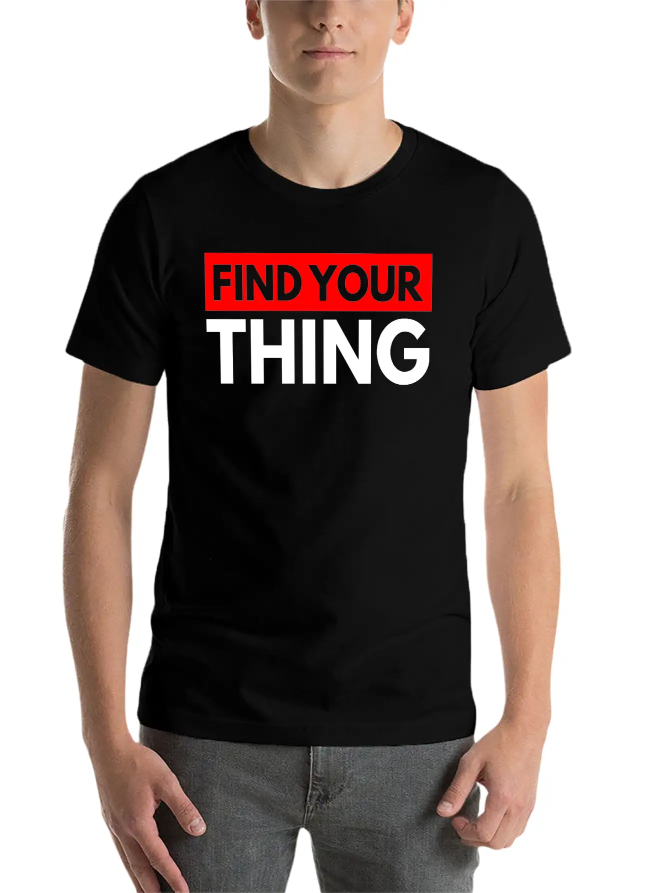 Find Your Thing Classic Fit Graphic Tee For Daily Comfort – Unisex Cotton Shirt
