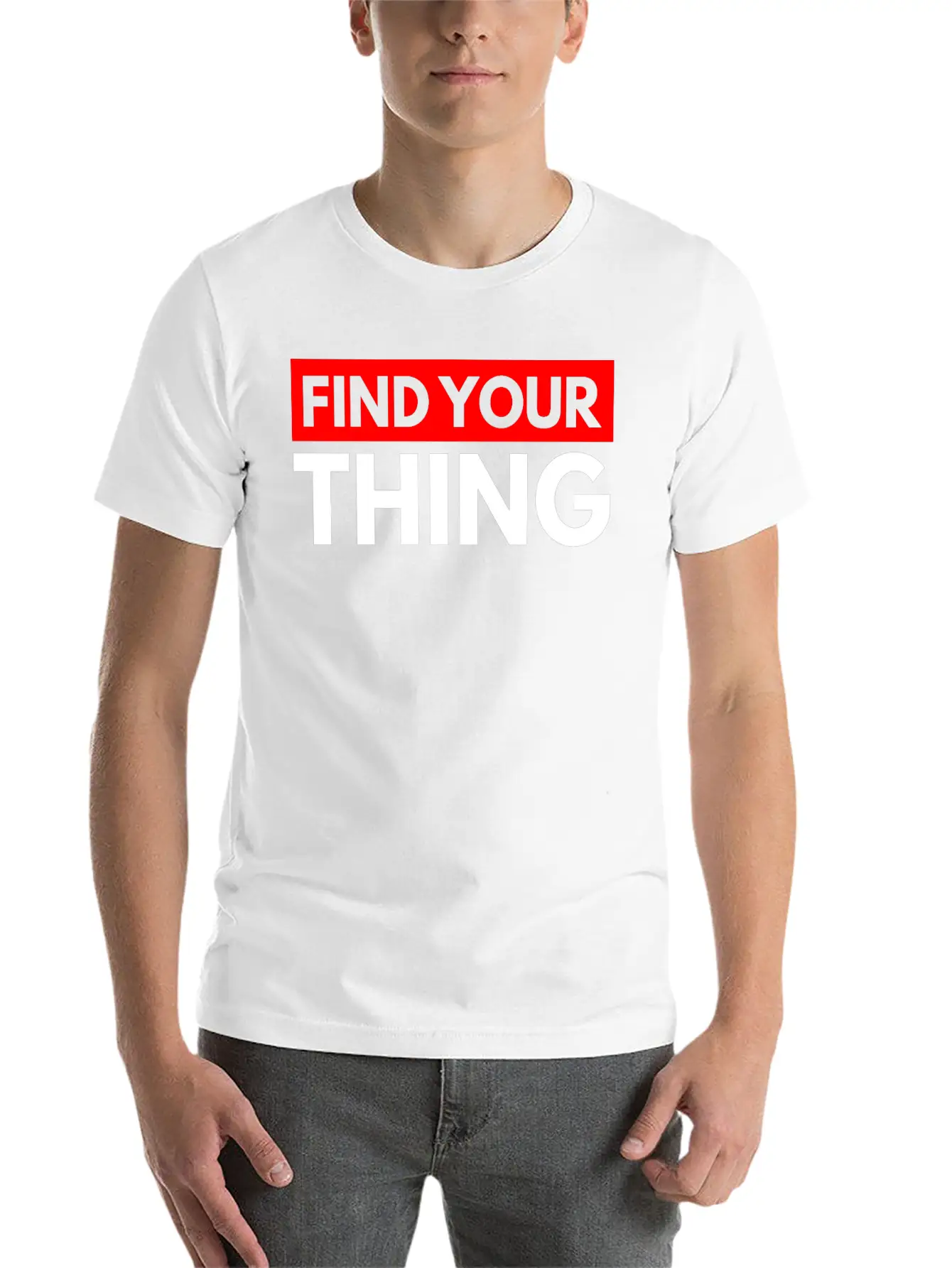 Find Your Thing Classic Fit Graphic Tee For Daily Comfort – Unisex Cotton Shirt