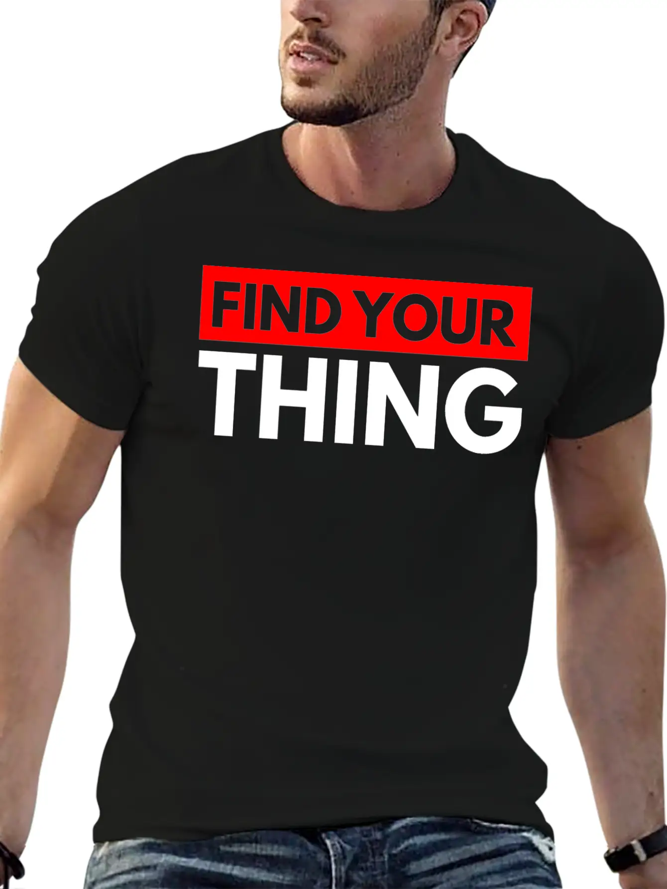 Find Your Thing Classic Fit Graphic Tee For Daily Comfort – Unisex Cotton Shirt
