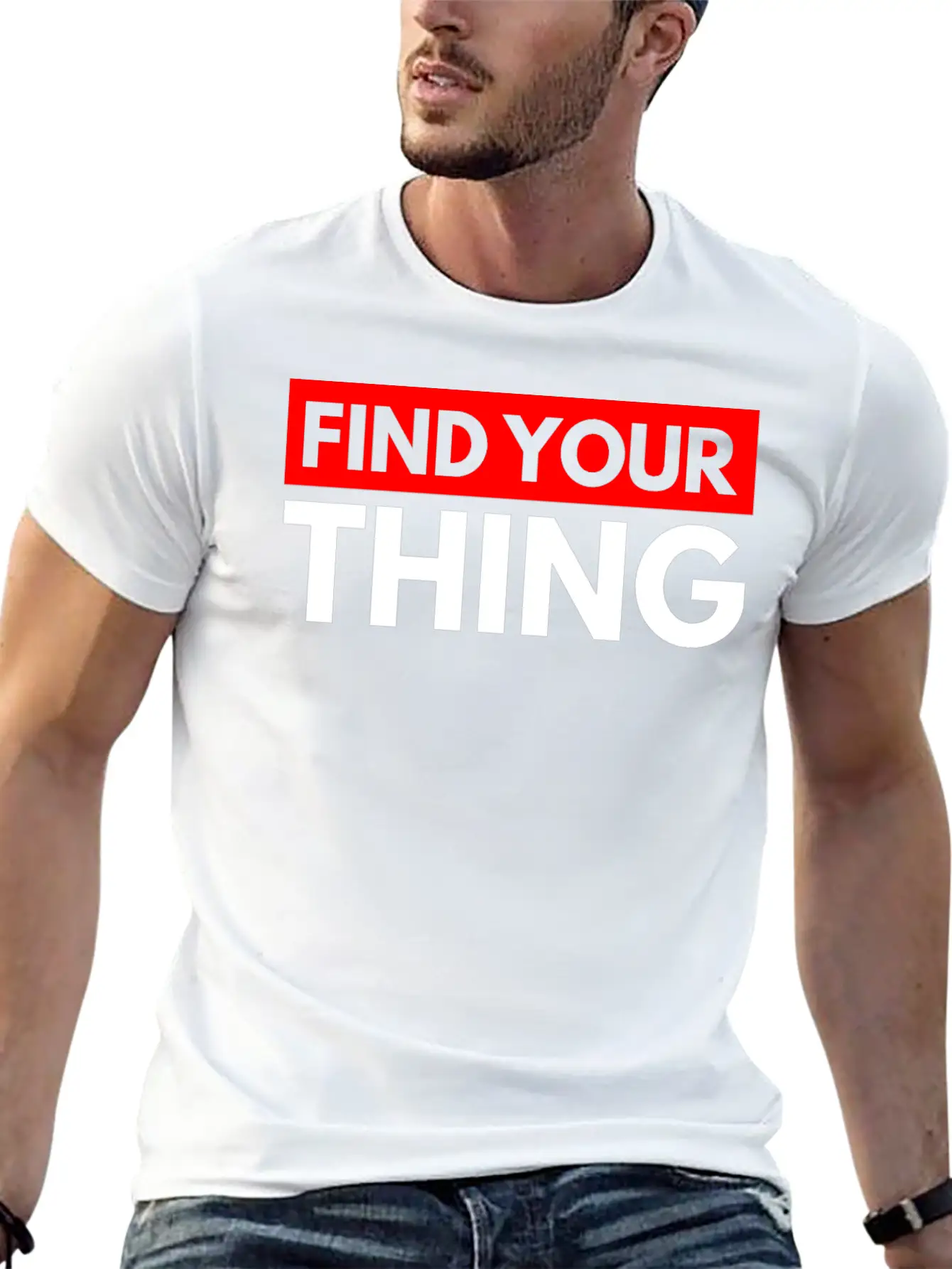 Find Your Thing Classic Fit Graphic Tee For Daily Comfort – Unisex Cotton Shirt