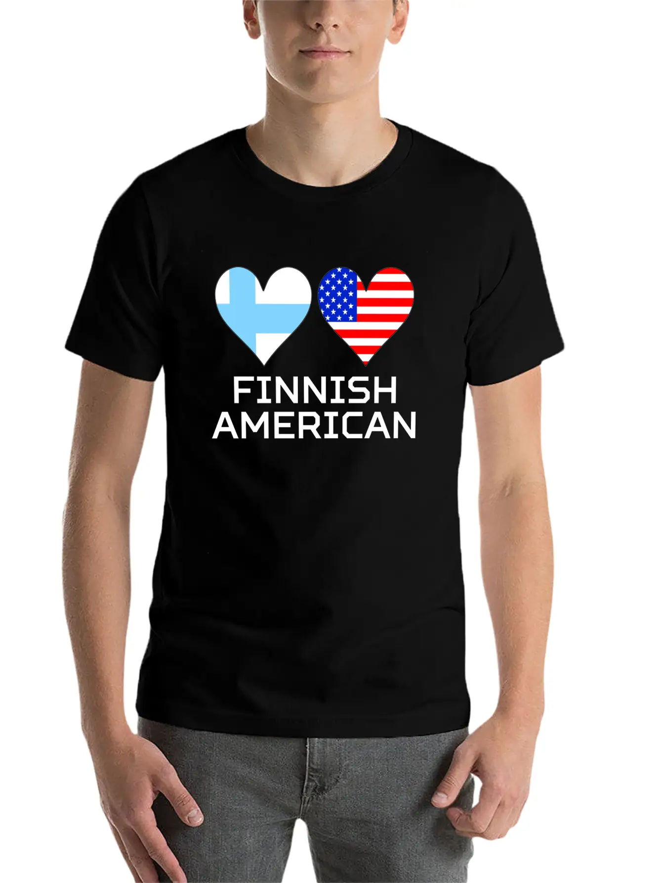 Finnish American Hearts Essential Cotton Tee For Daily Outfits – Unisex Style