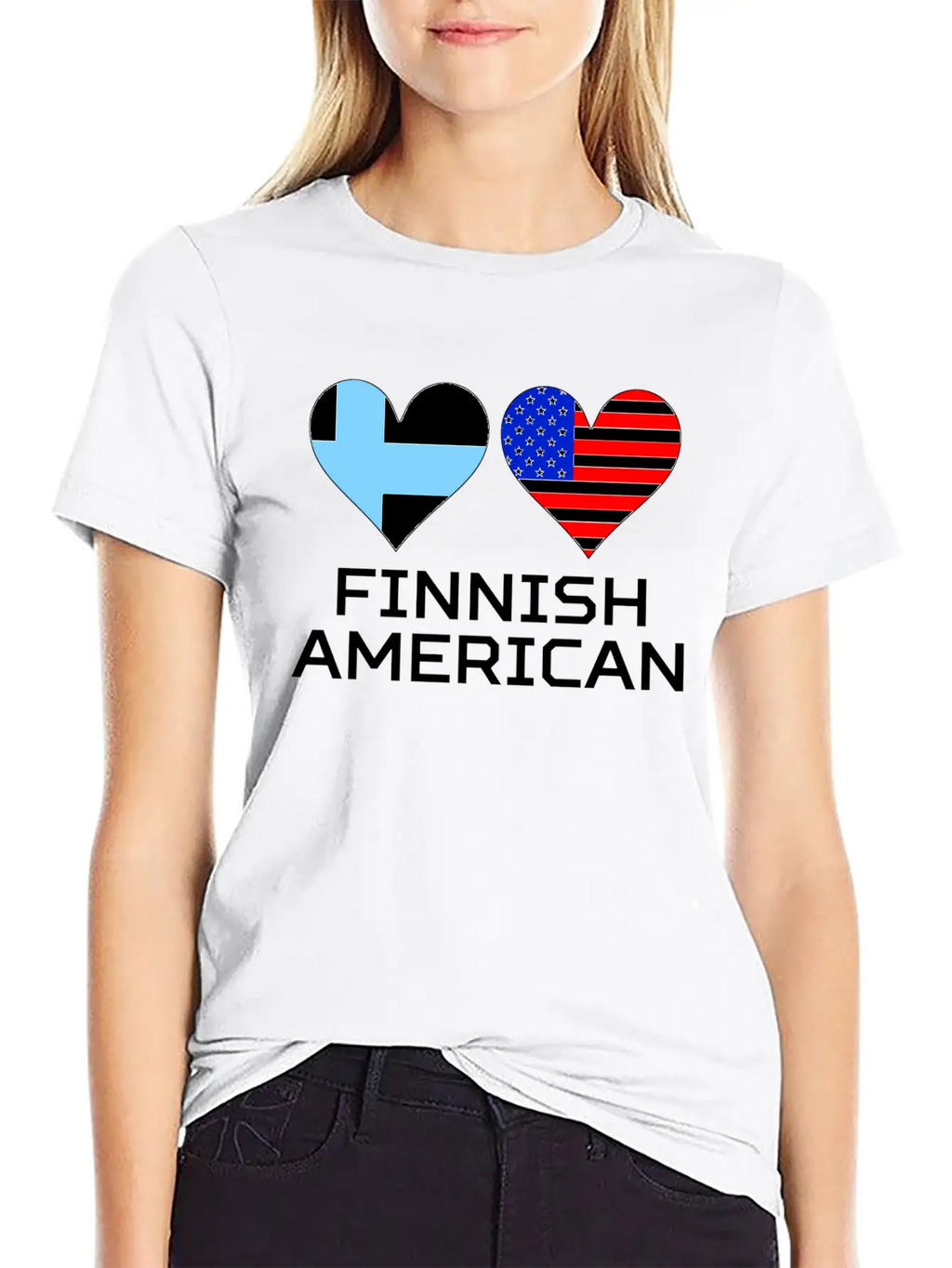 Finnish American Hearts Essential Cotton Tee For Daily Outfits – Unisex Style