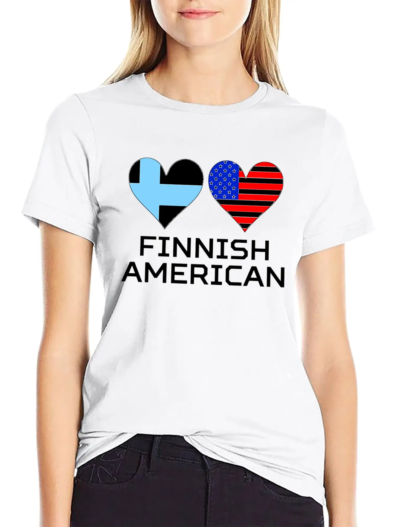 Finnish American Hearts Essential Cotton Tee For Daily Outfits – Unisex Style