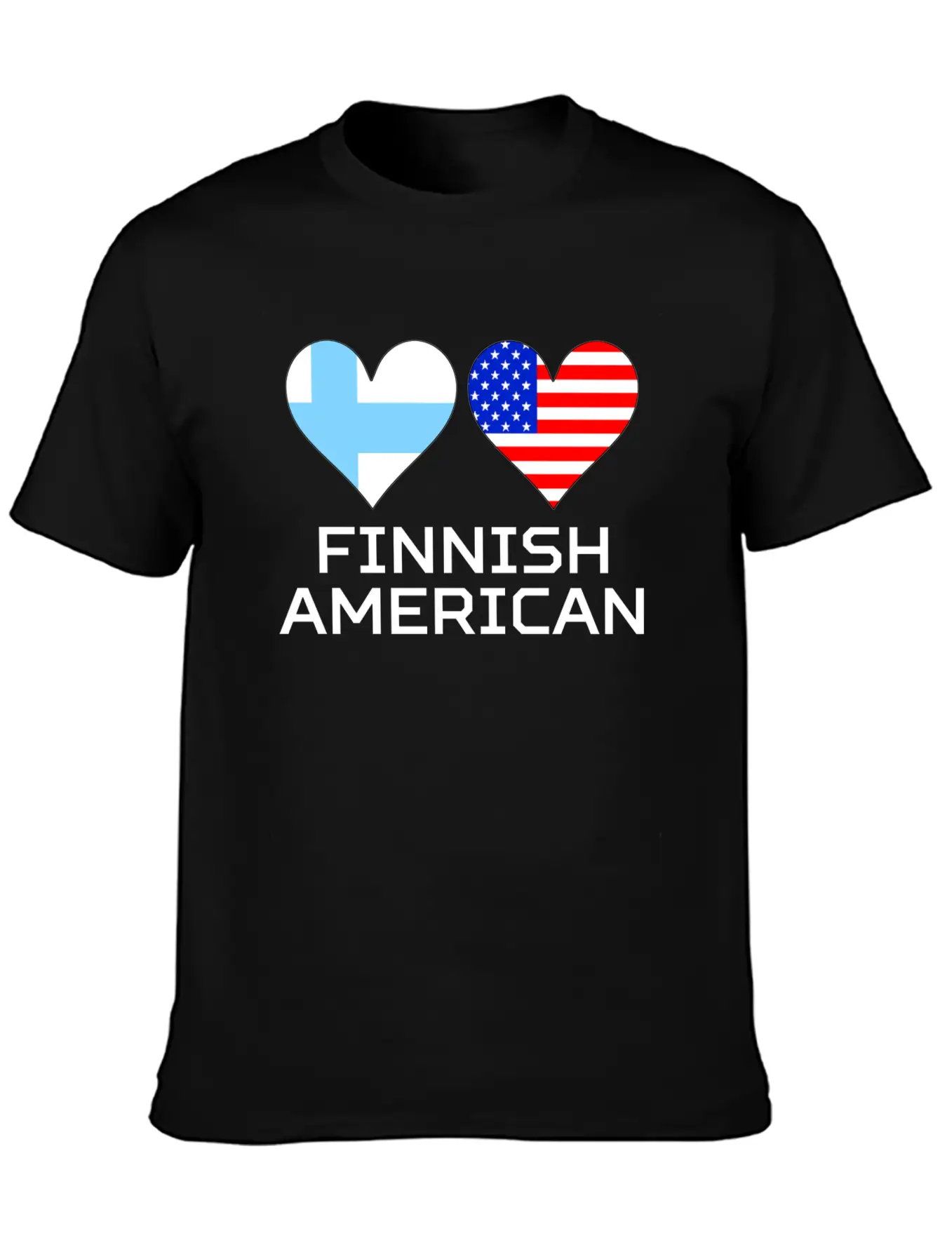 Finnish American Hearts Essential Cotton Tee For Daily Outfits – Unisex Style
