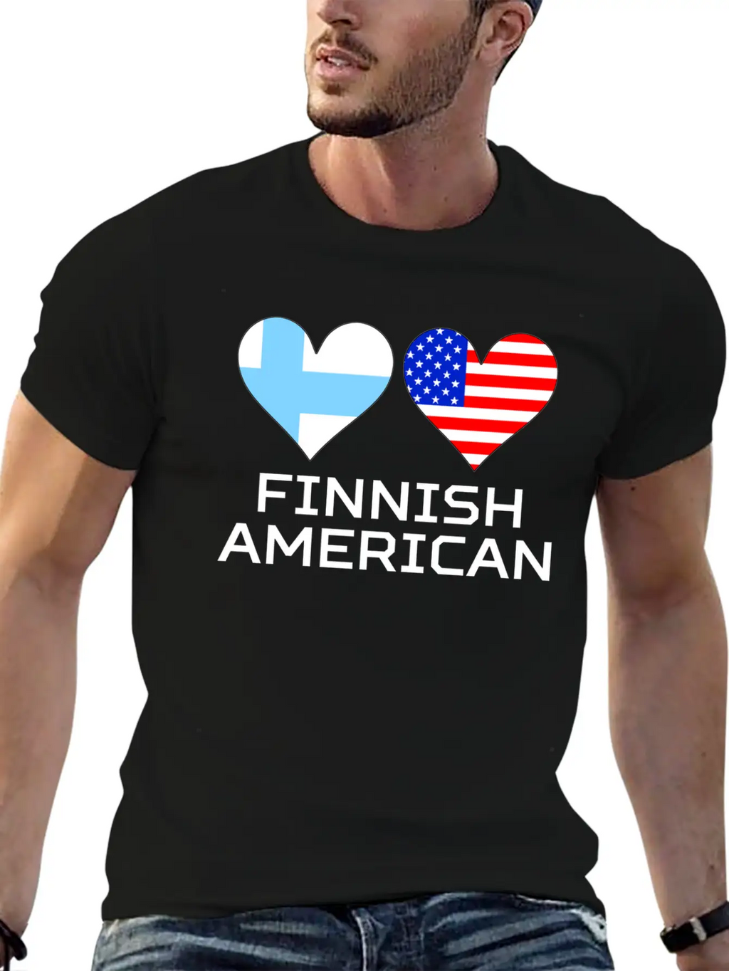 Finnish American Hearts Essential Cotton Tee For Daily Outfits – Unisex Style