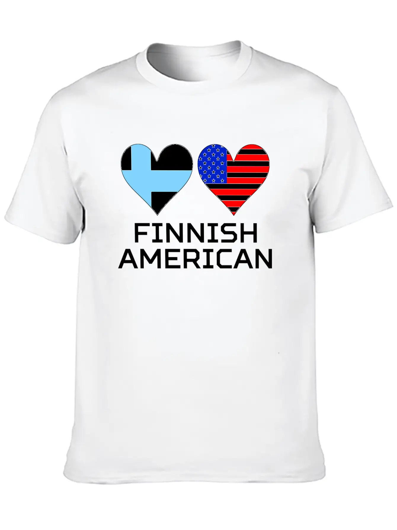 Finnish American Hearts Essential Cotton Tee For Daily Outfits – Unisex Style
