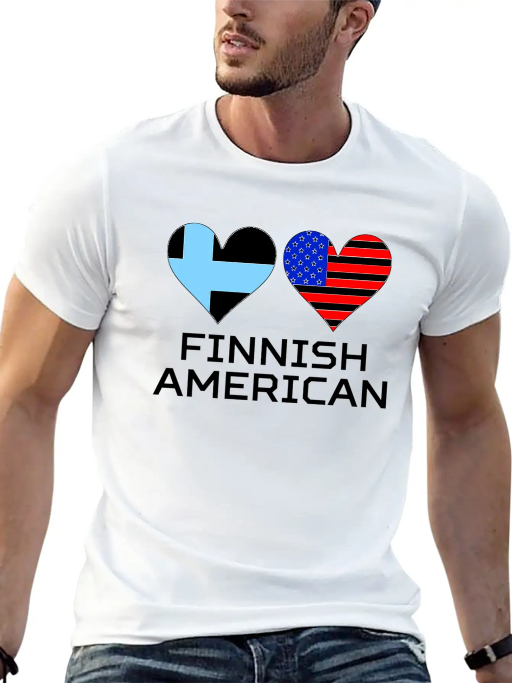 Finnish American Hearts Essential Cotton Tee For Daily Outfits – Unisex Style