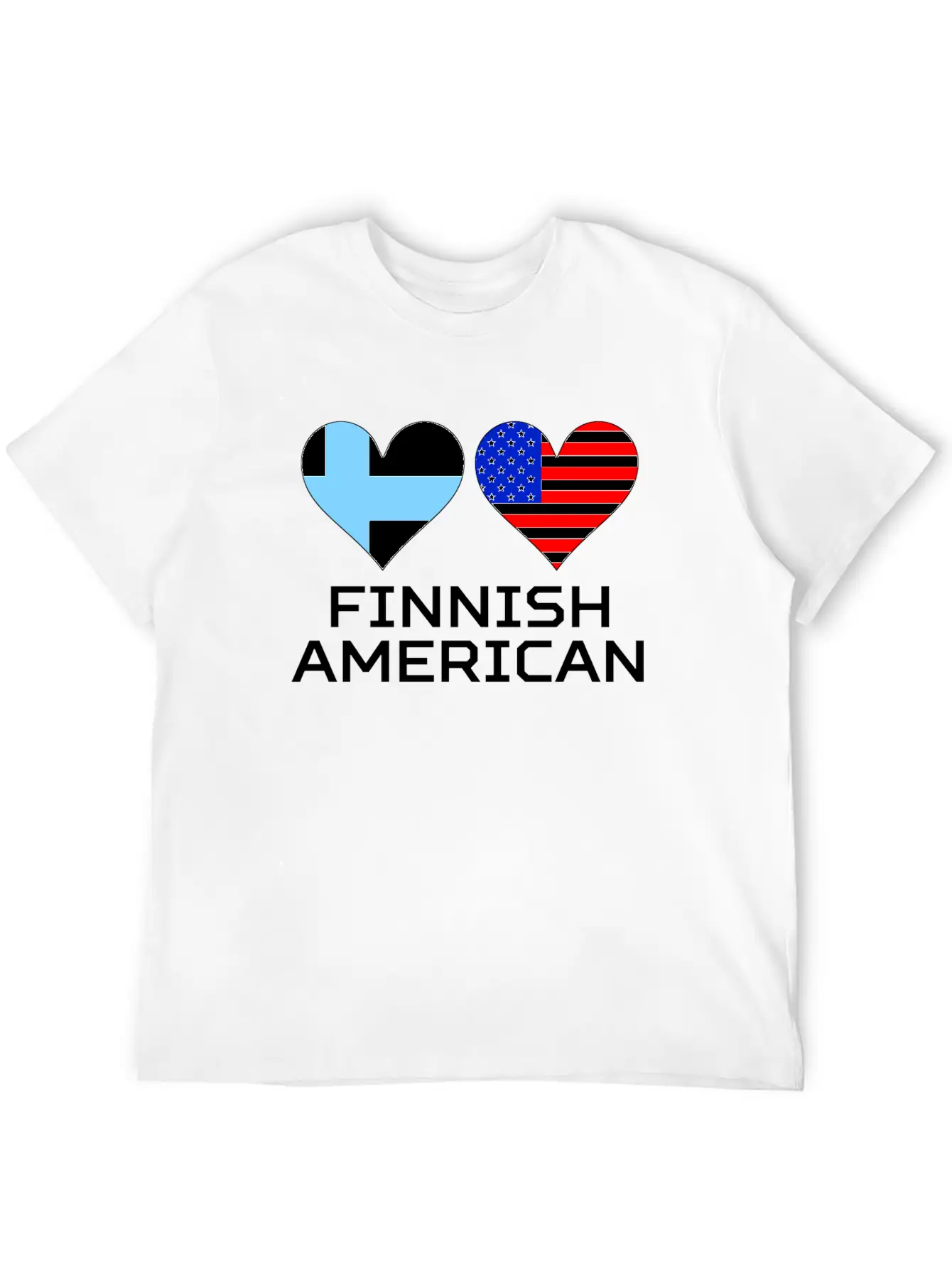 Finnish American Hearts Essential Cotton Tee For Daily Outfits – Unisex Style