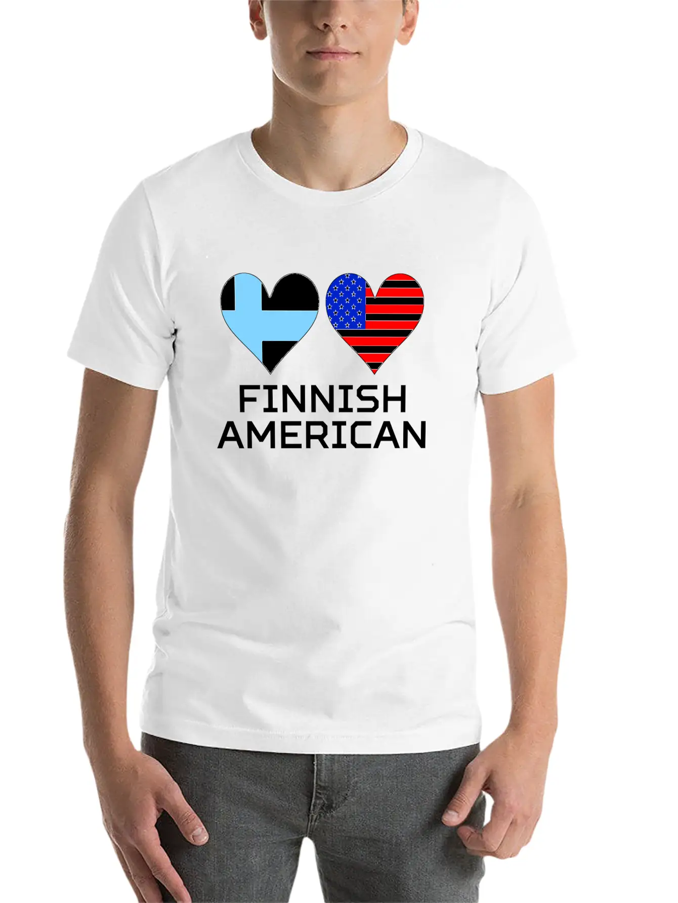 Finnish American Hearts Essential Cotton Tee For Daily Outfits – Unisex Style