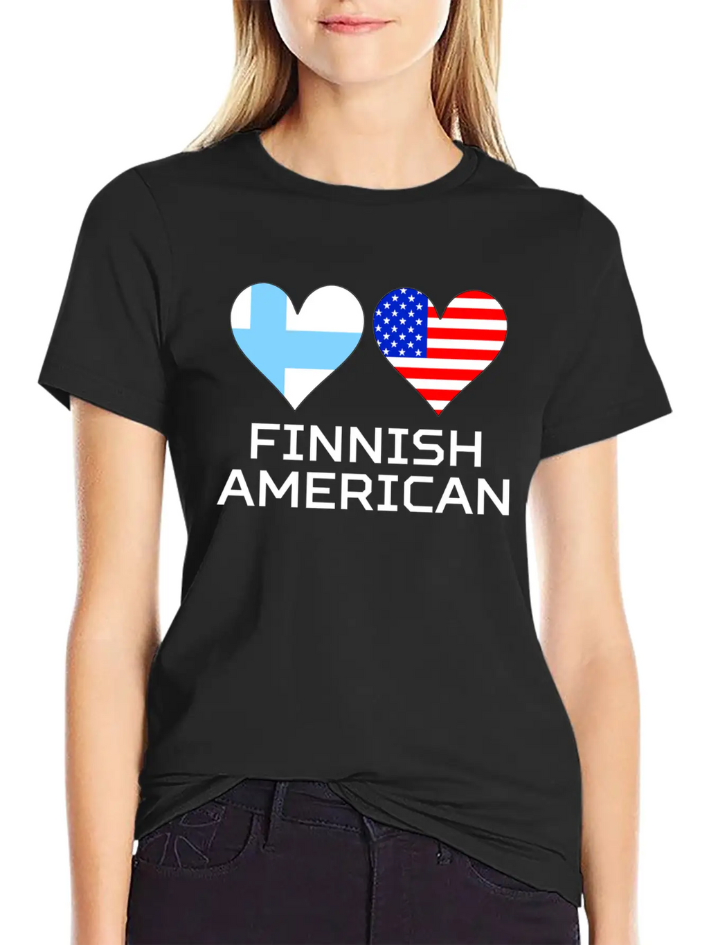 Finnish American Hearts Essential Cotton Tee For Daily Outfits – Unisex Style