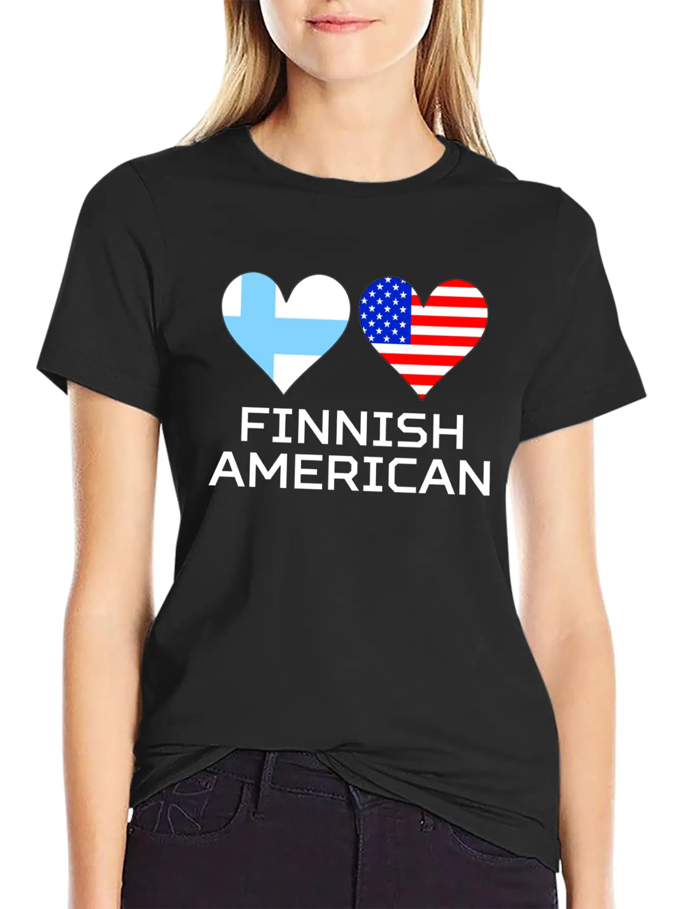 Finnish American Hearts Essential Cotton Tee For Daily Outfits – Unisex Style