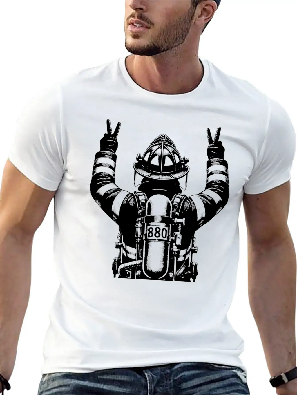 Fire Brigade Volunteer Fire Brigade Gift Unisex Short Sleeve Soft Cotton T-Shirt – Casual Everyday Wear