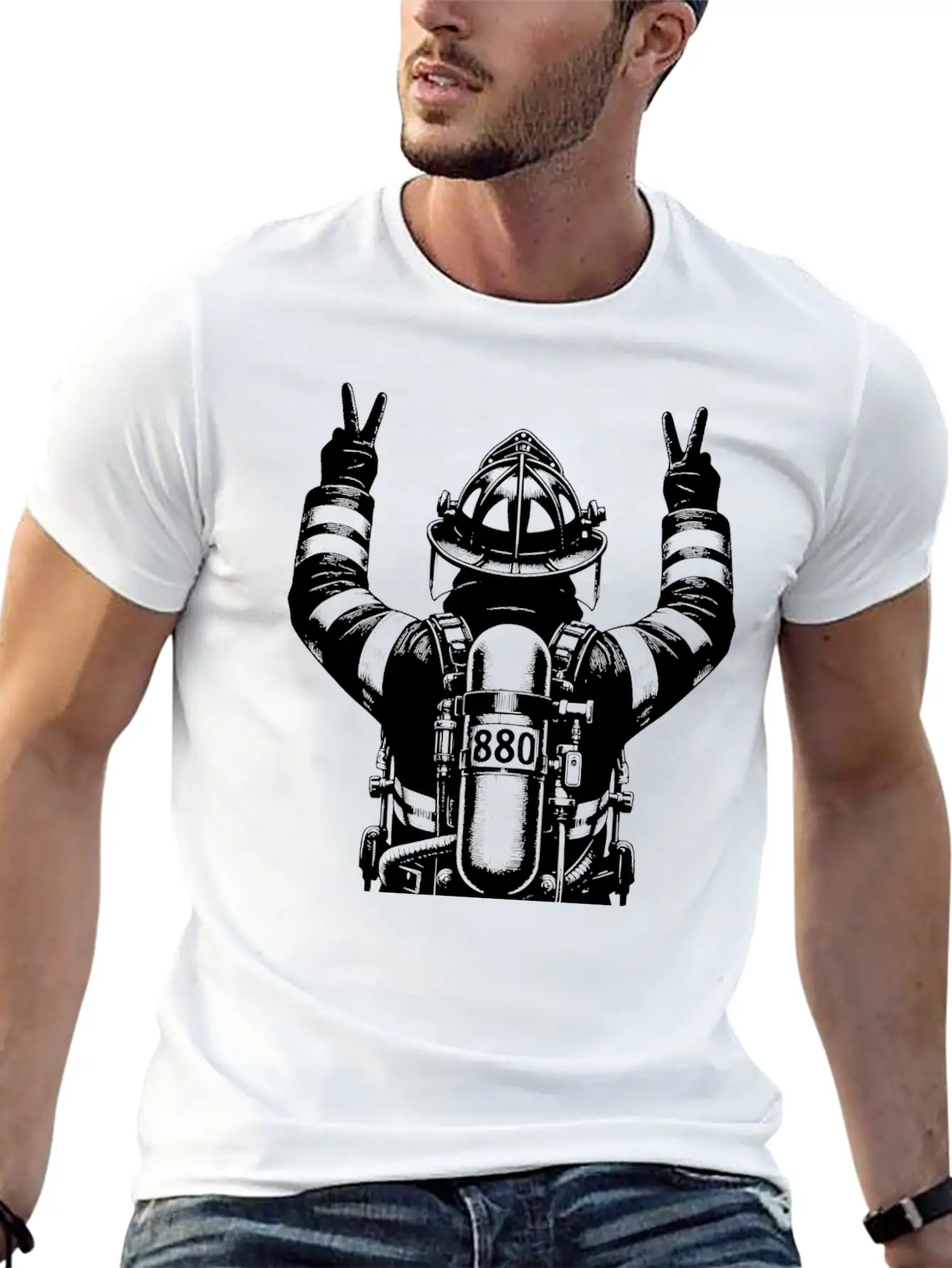 Fire Brigade Volunteer Fire Brigade Gift Unisex Short Sleeve Soft Cotton T-Shirt – Casual Everyday Wear