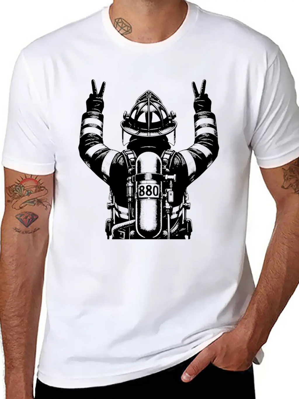 Fire Brigade Volunteer Fire Brigade Gift Unisex Short Sleeve Soft Cotton T-Shirt – Casual Everyday Wear