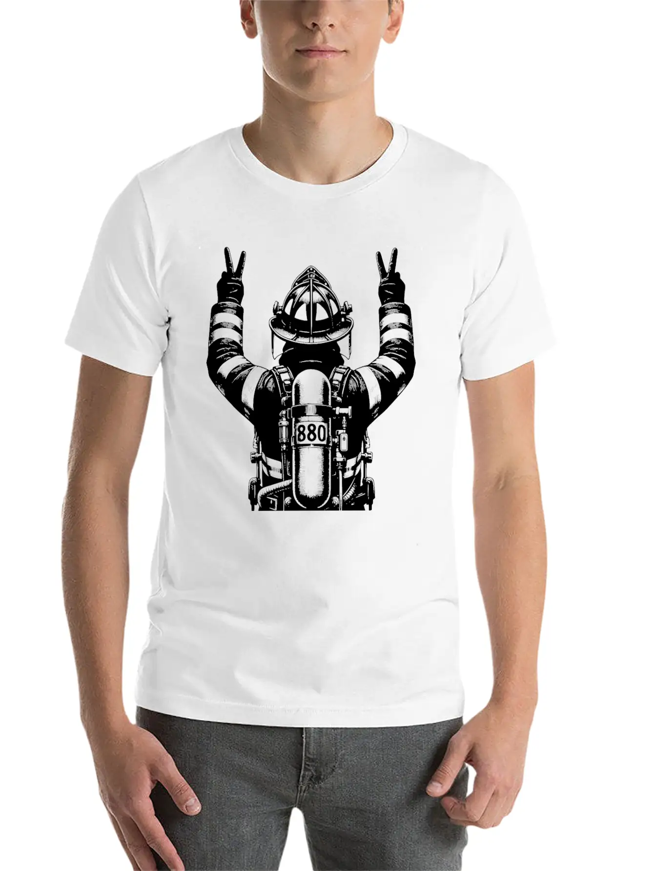 Fire Brigade Volunteer Fire Brigade Gift Unisex Short Sleeve Soft Cotton T-Shirt – Casual Everyday Wear
