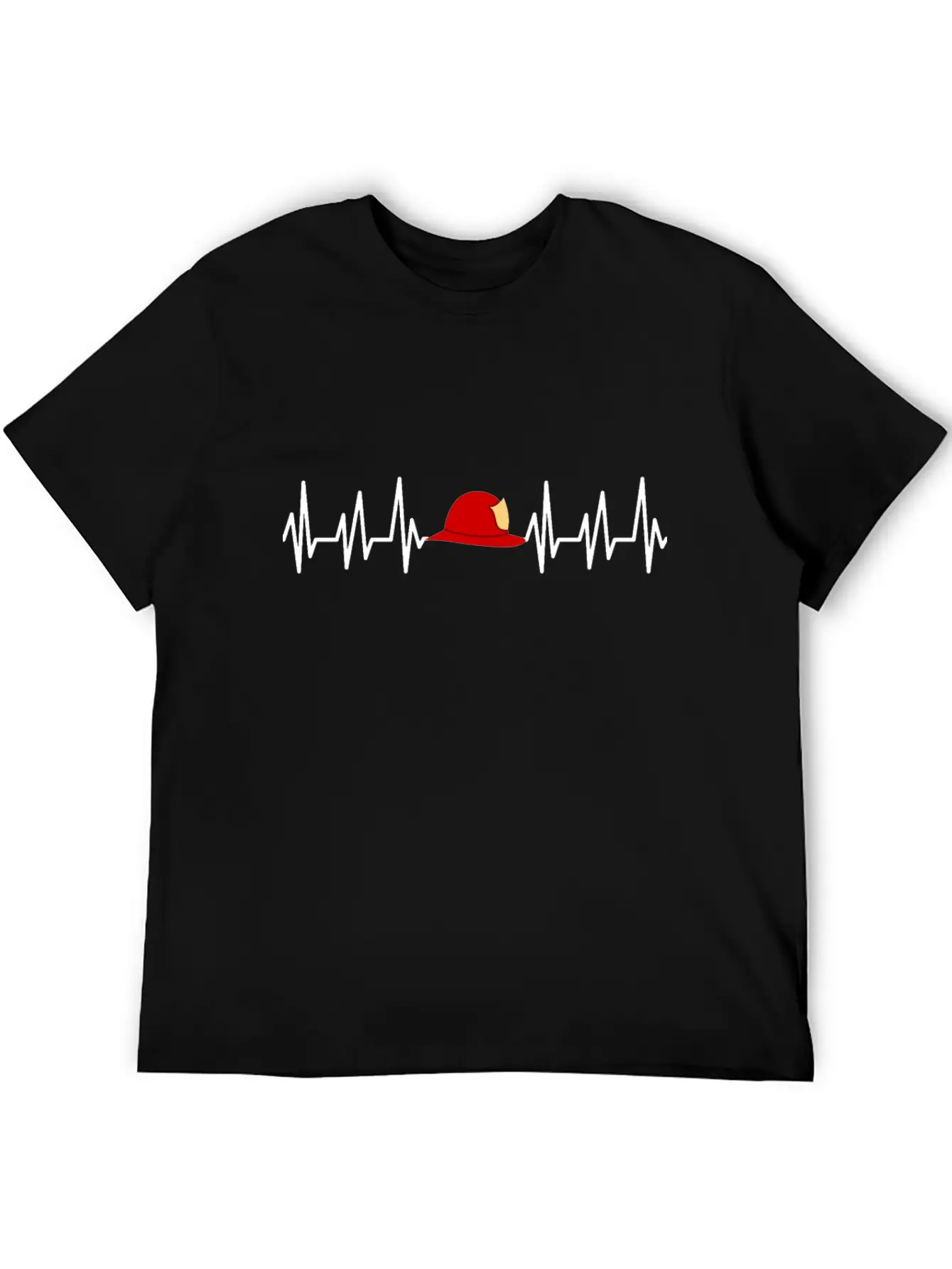 Fire Brigade Volunteer Fire Truck Flashing Unisex Short Sleeve Soft Cotton T-Shirt – Casual Everyday Wear