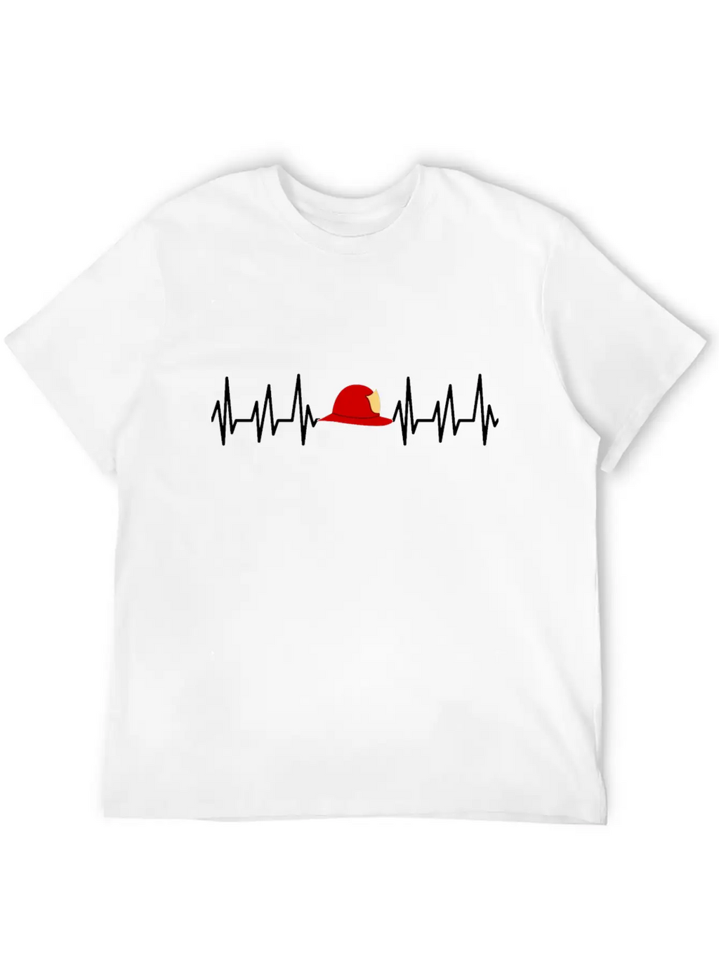 Fire Brigade Volunteer Fire Truck Flashing Unisex Short Sleeve Soft Cotton T-Shirt – Casual Everyday Wear