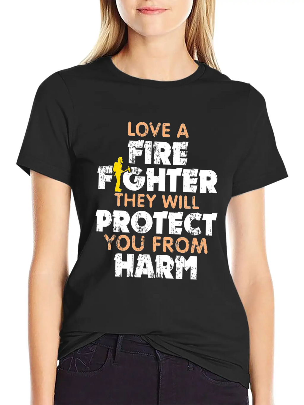 Fire Department Gift Fire Woman Casual Graphic T-Shirt – Simple And Comfortable Daily Wear