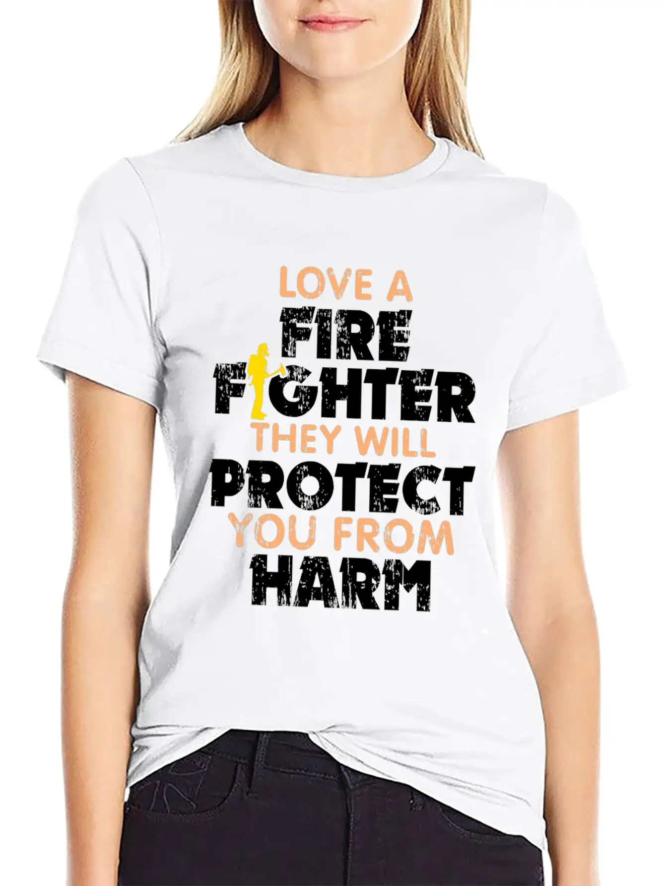 Fire Department Gift Fire Woman Casual Graphic T-Shirt – Simple And Comfortable Daily Wear