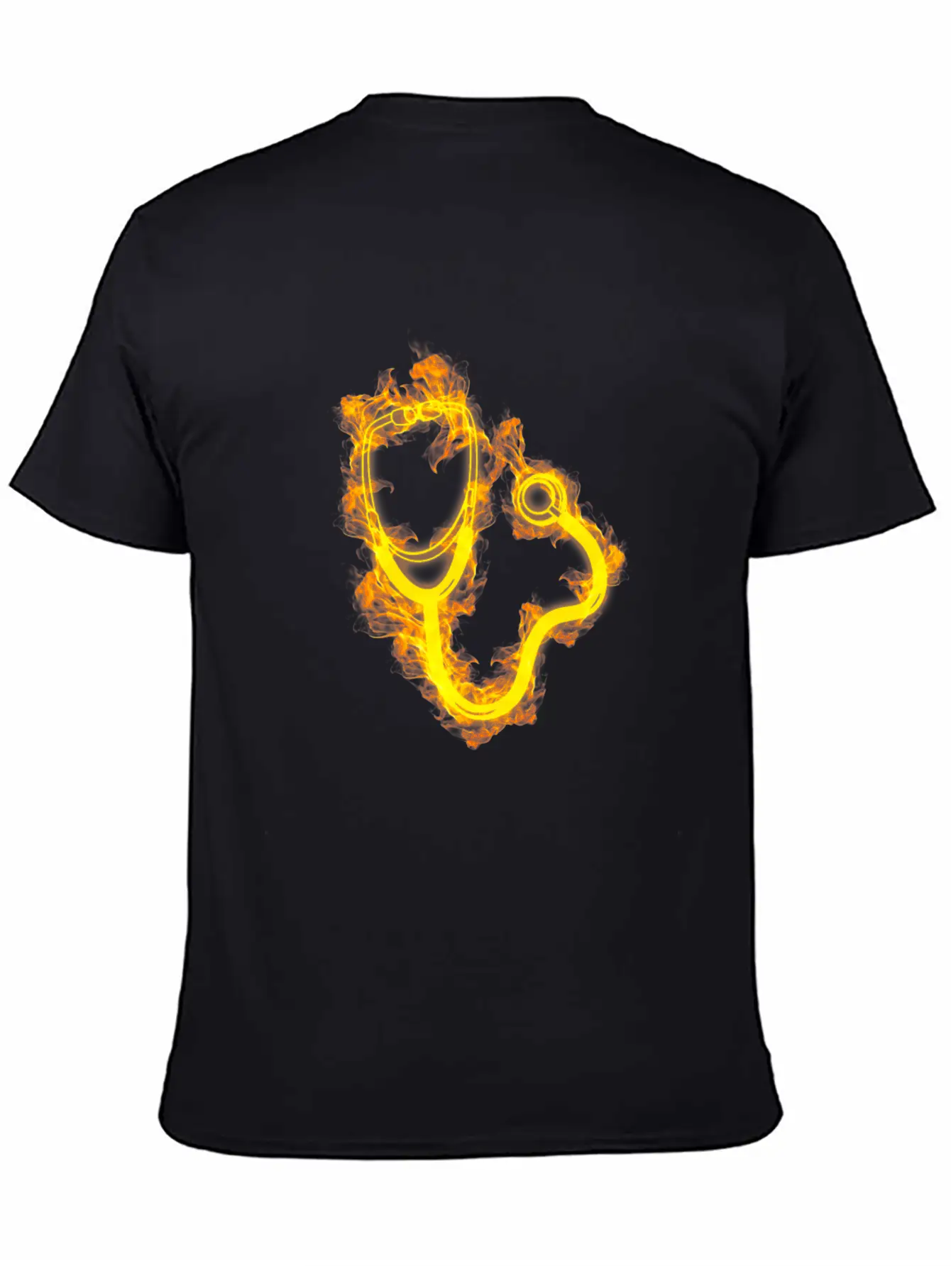 Fire Doctor Flames Stethoscope Breathable Soft Cotton T-Shirt – Timeless Casual Look