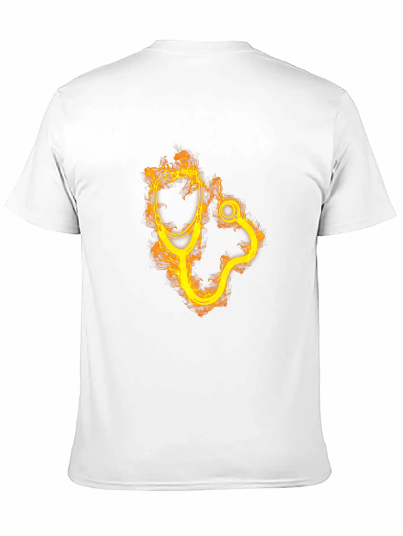 Fire Doctor Flames Stethoscope Breathable Soft Cotton T-Shirt – Timeless Casual Look