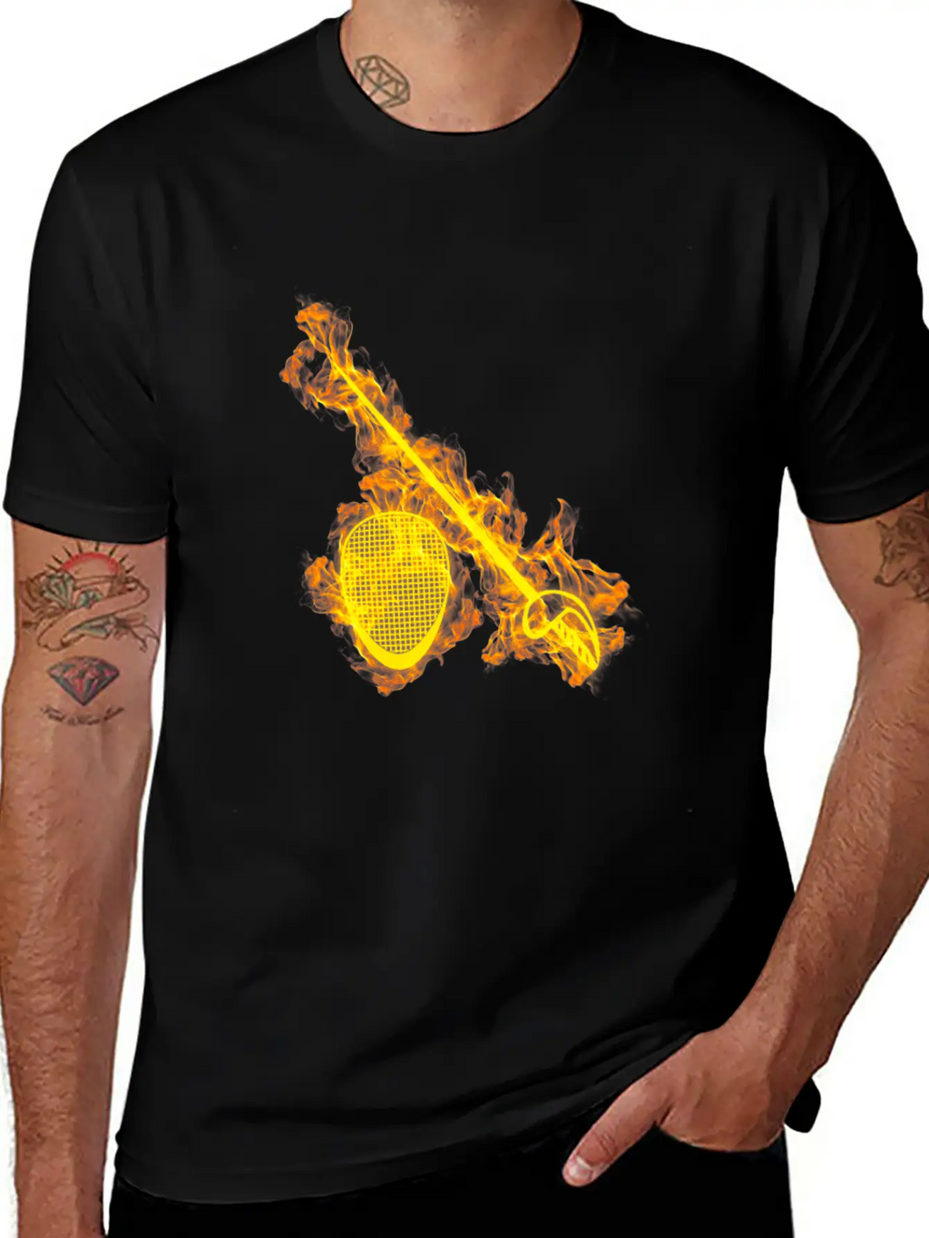 Fire Fencing Flames Sword Fencer Classic Fit Graphic Tee For Daily Comfort – Unisex Cotton Shirt