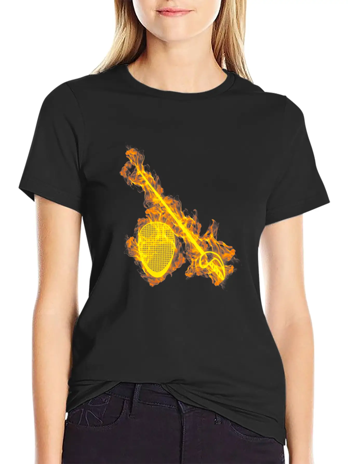Fire Fencing Flames Sword Fencer Classic Fit Graphic Tee For Daily Comfort – Unisex Cotton Shirt
