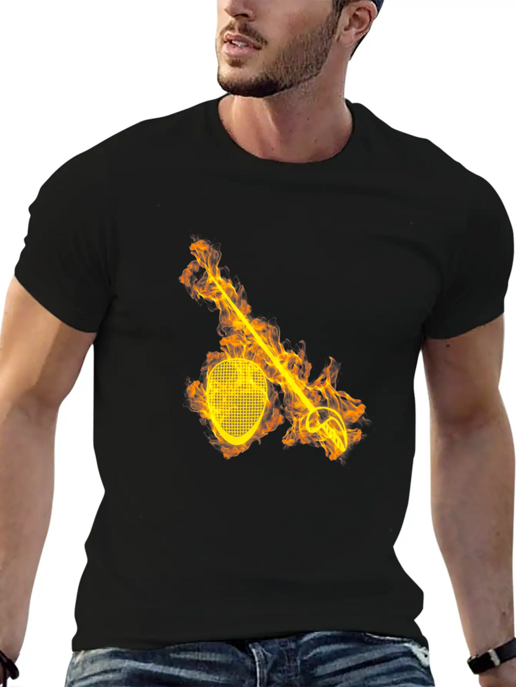 Fire Fencing Flames Sword Fencer Classic Fit Graphic Tee For Daily Comfort – Unisex Cotton Shirt