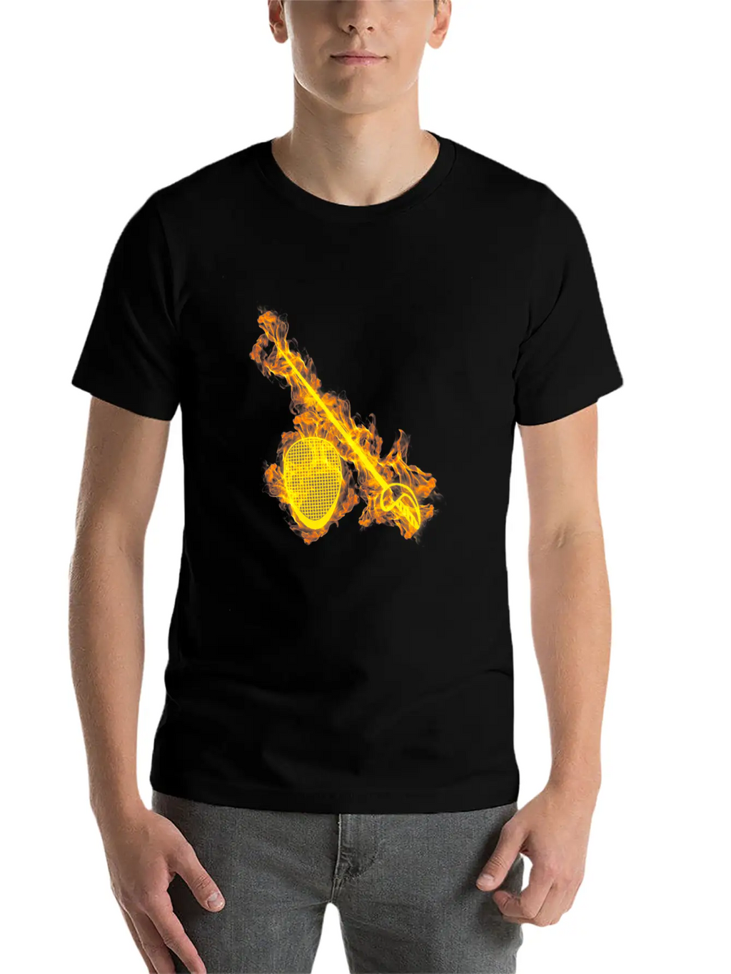 Fire Fencing Flames Sword Fencer Classic Fit Graphic Tee For Daily Comfort – Unisex Cotton Shirt