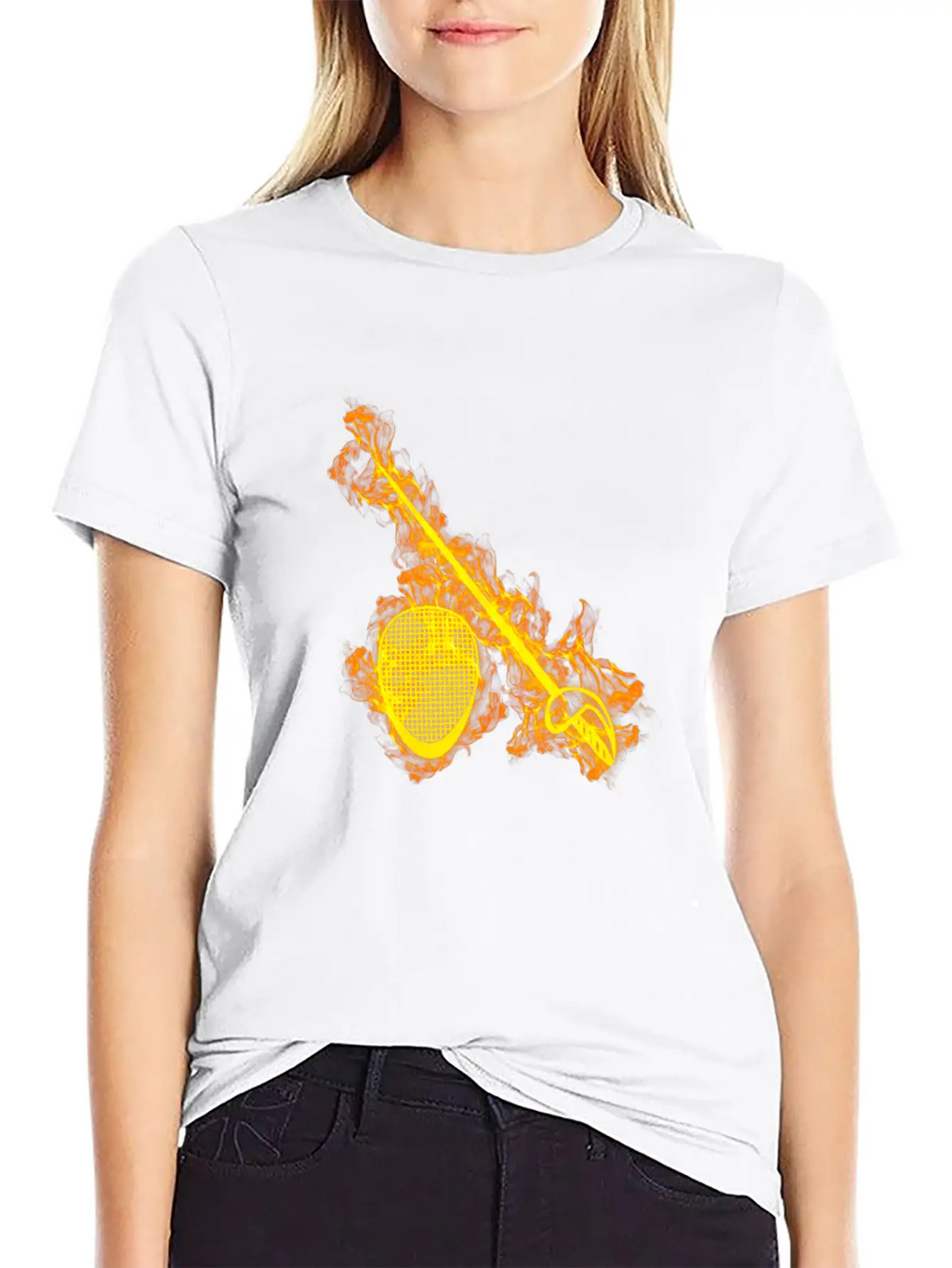 Fire Fencing Flames Sword Fencer Classic Fit Graphic Tee For Daily Comfort – Unisex Cotton Shirt