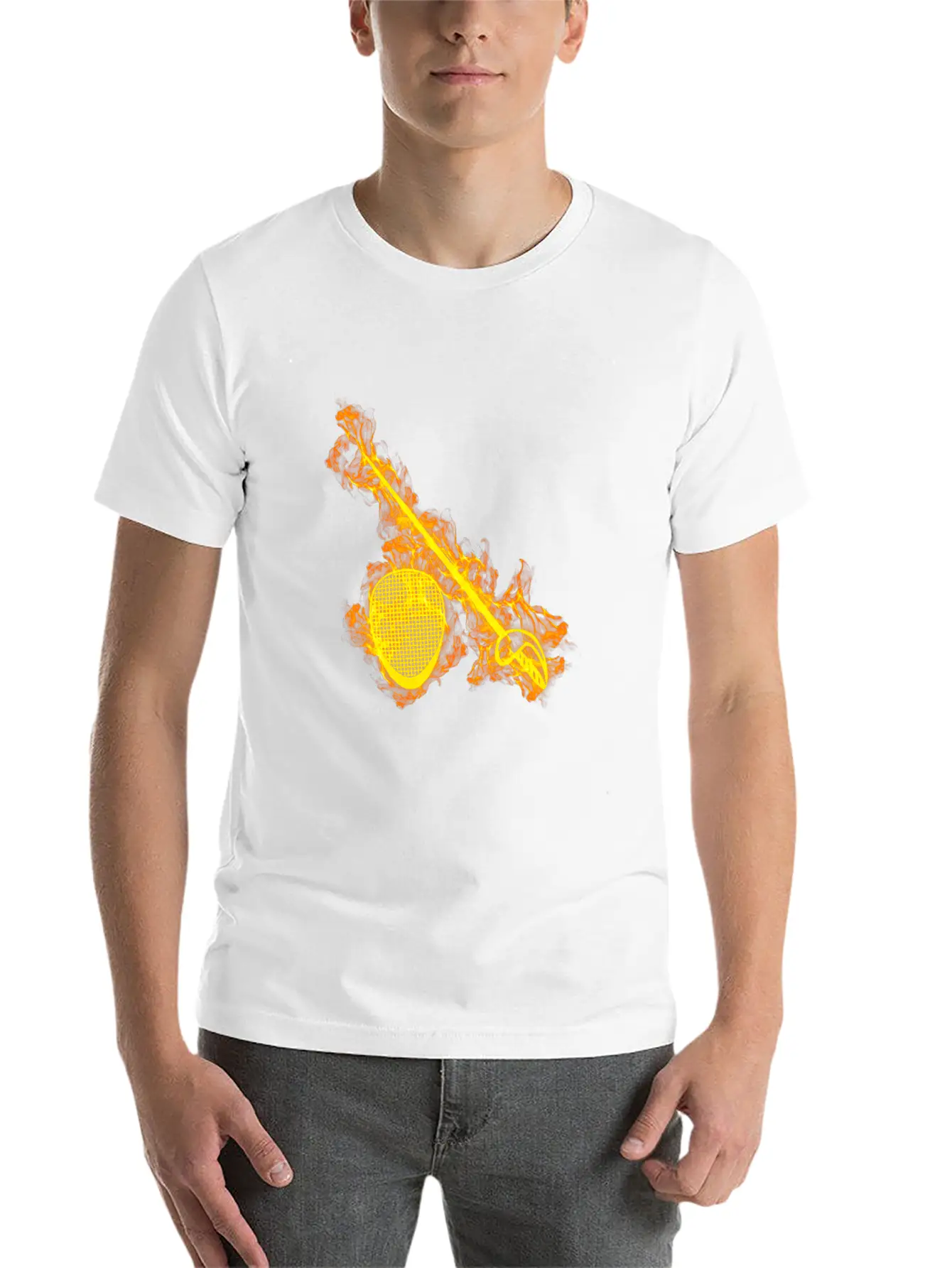 Fire Fencing Flames Sword Fencer Classic Fit Graphic Tee For Daily Comfort – Unisex Cotton Shirt