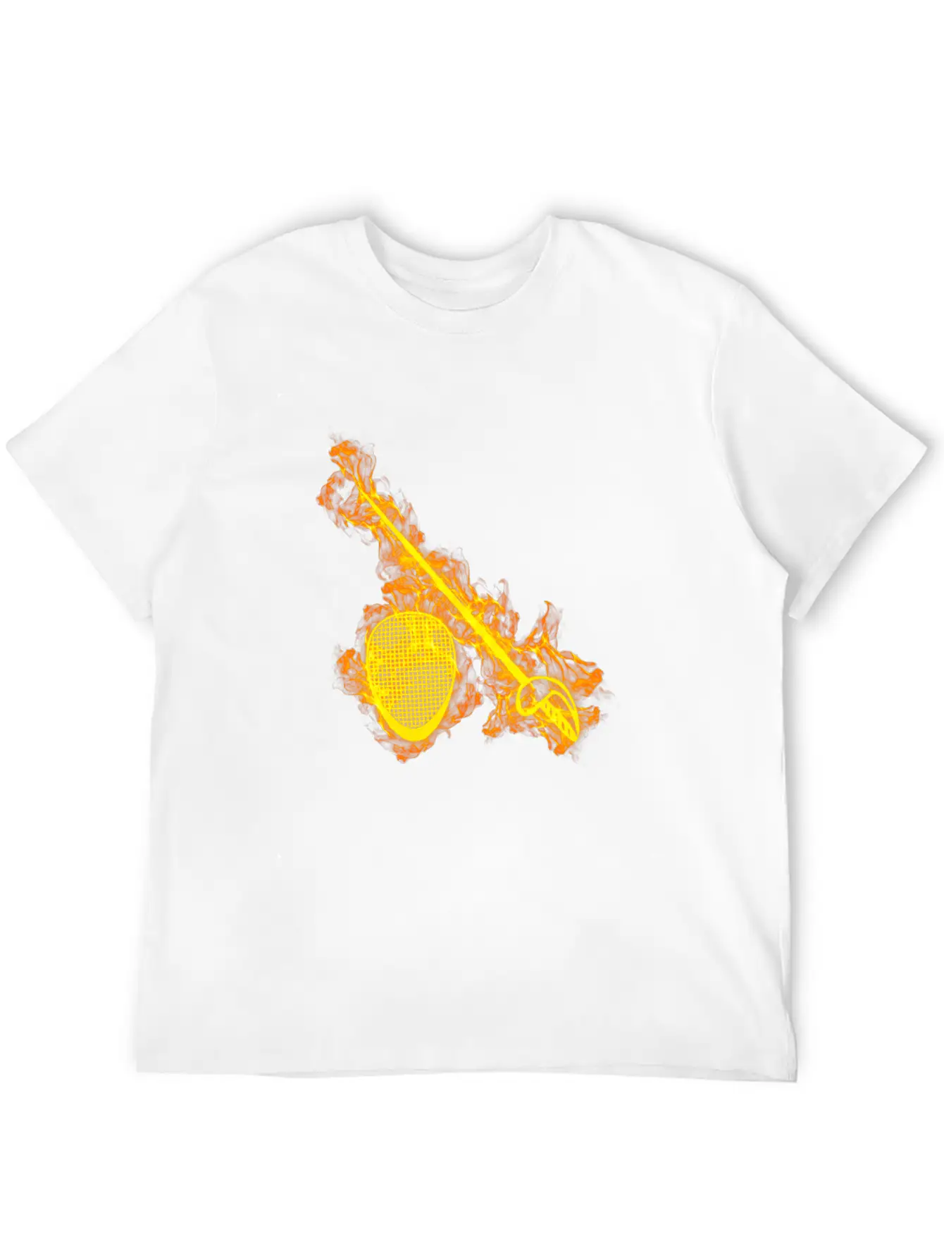 Fire Fencing Flames Sword Fencer Classic Fit Graphic Tee For Daily Comfort – Unisex Cotton Shirt